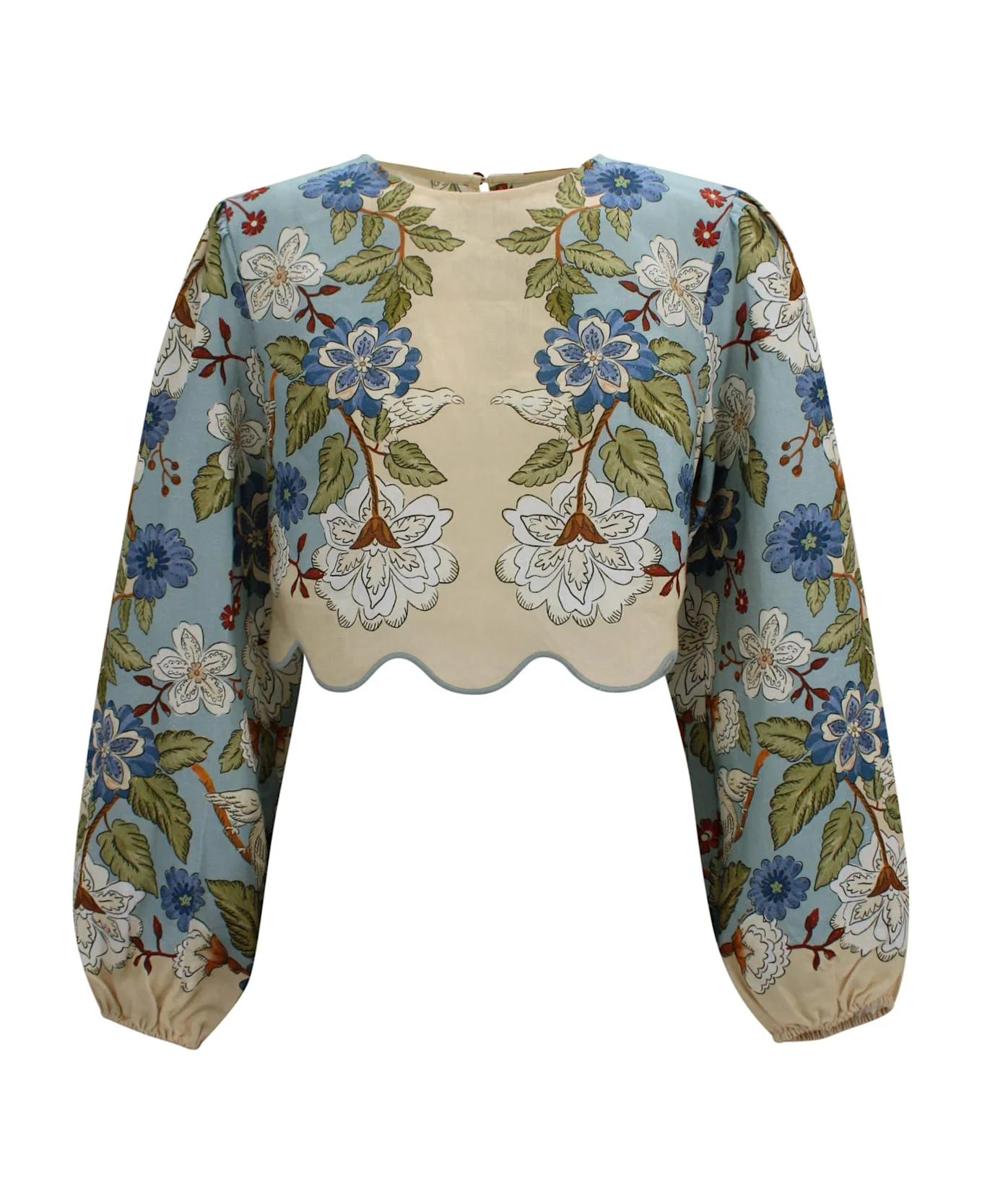 Garden Scarf Floral Blouse - 1