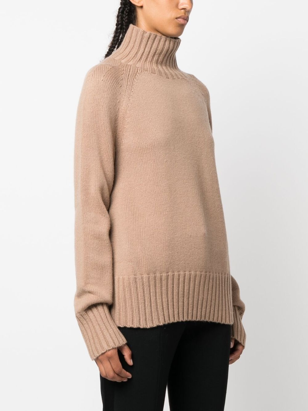 fine-knit high-neck sweatshirt - 3