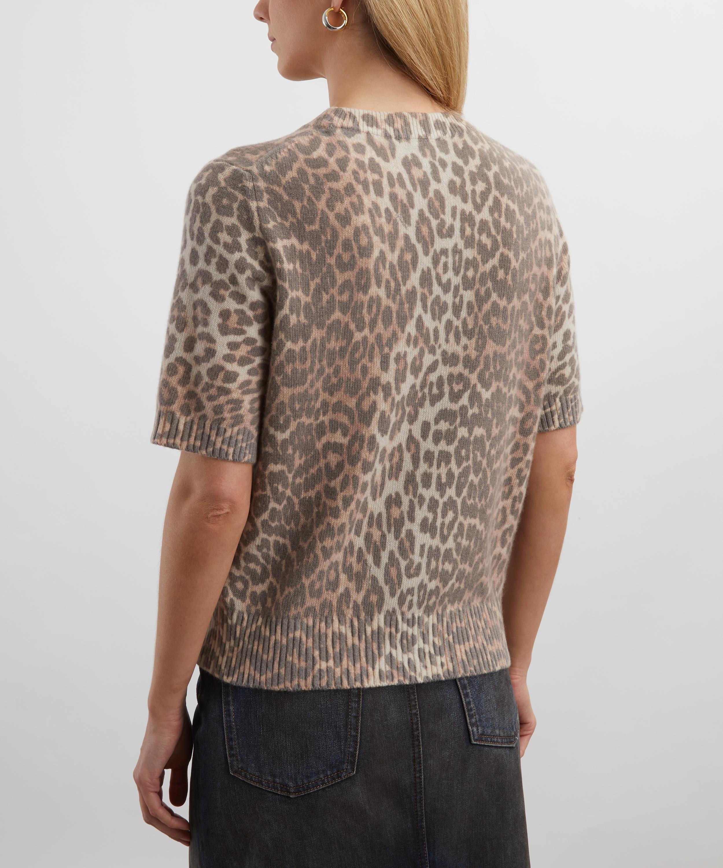 Leopard Wool Mix T-Shirt - 4
