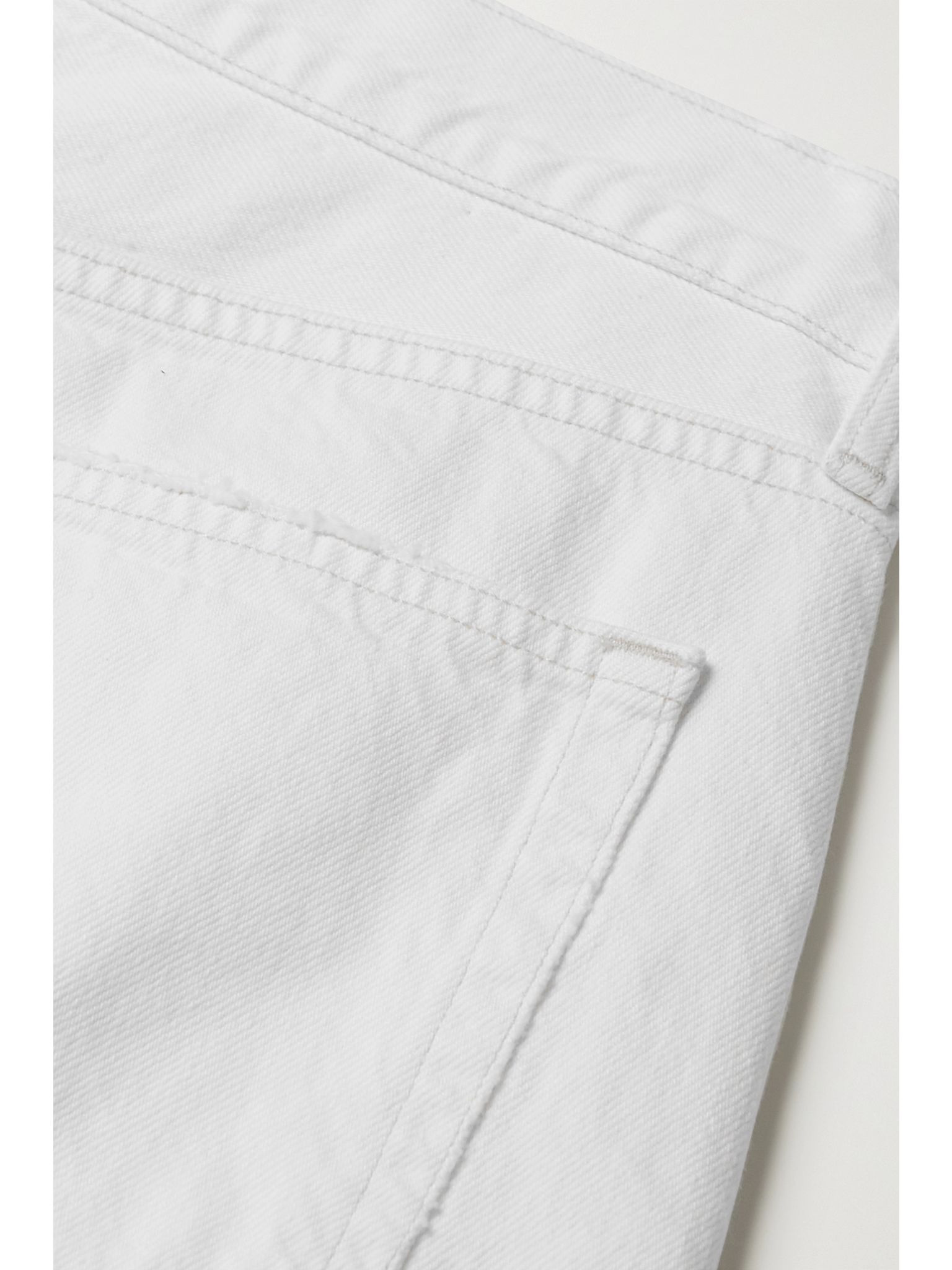 Parker Long distressed denim shorts White - 6