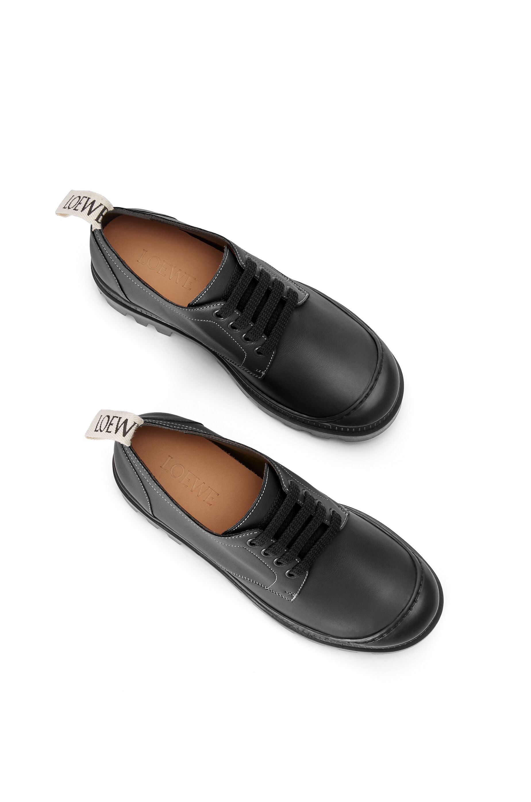 Lace up derby in calfskin - 3