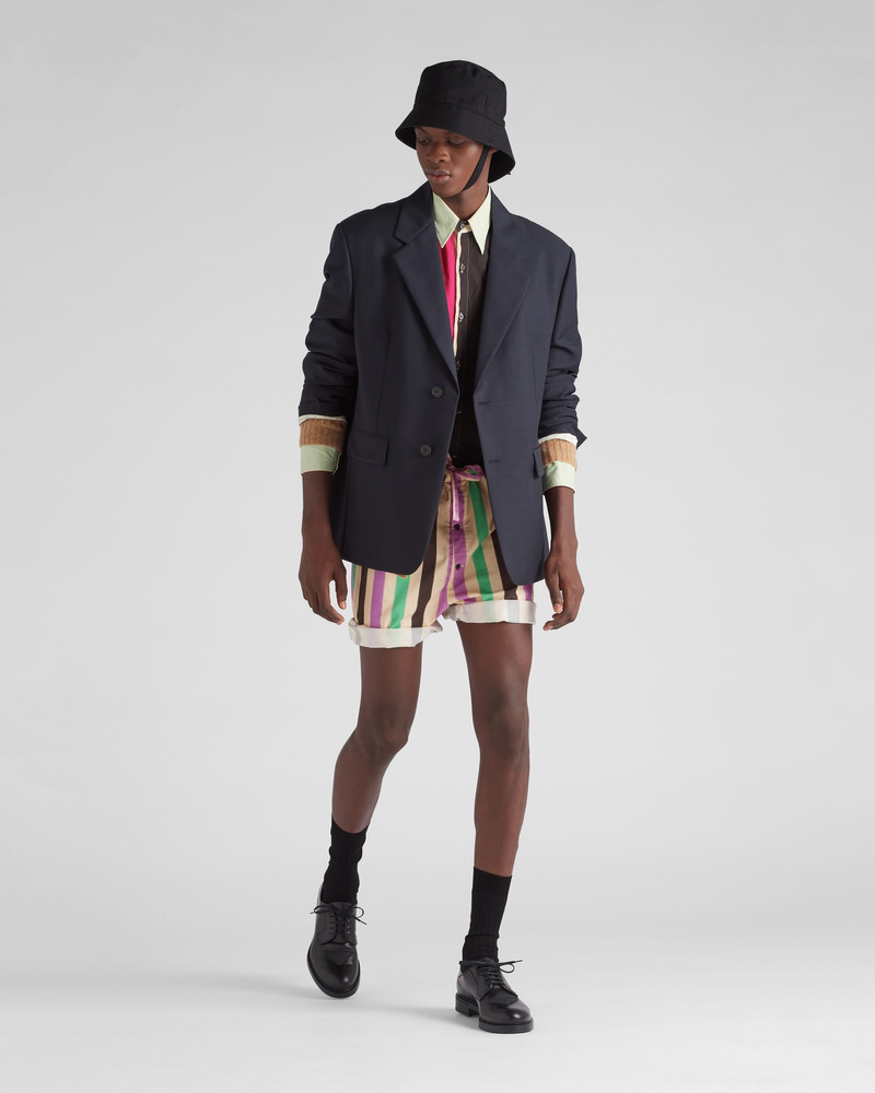 Prada Single-breasted wool and mohair jacket outlook