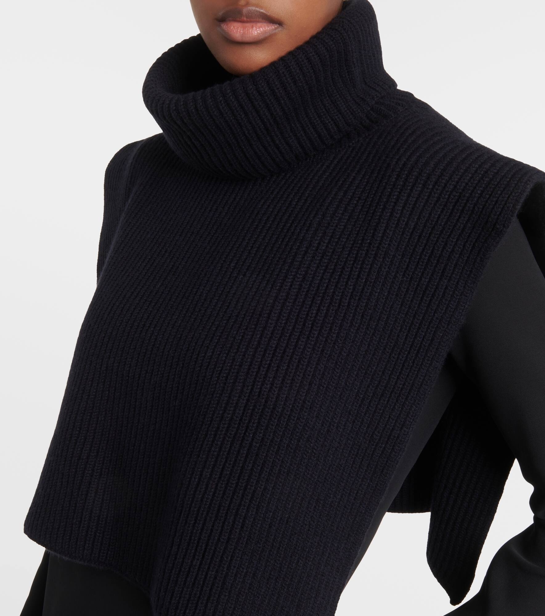 Eppie ribbed-knit cashmere collar - 4