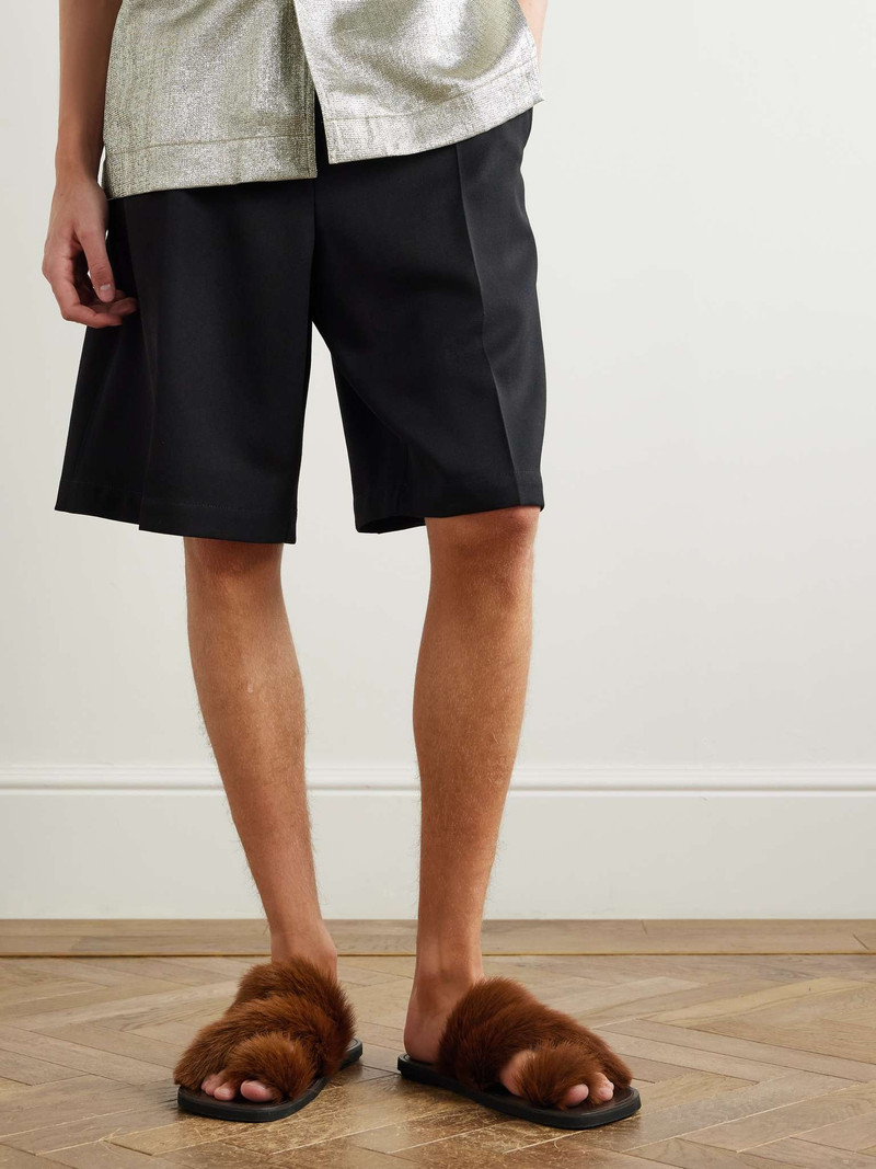 Dries Van Noten Shearling sandals outlook