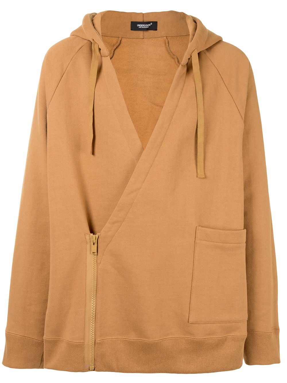 asymmetric zipped hoodie - 1