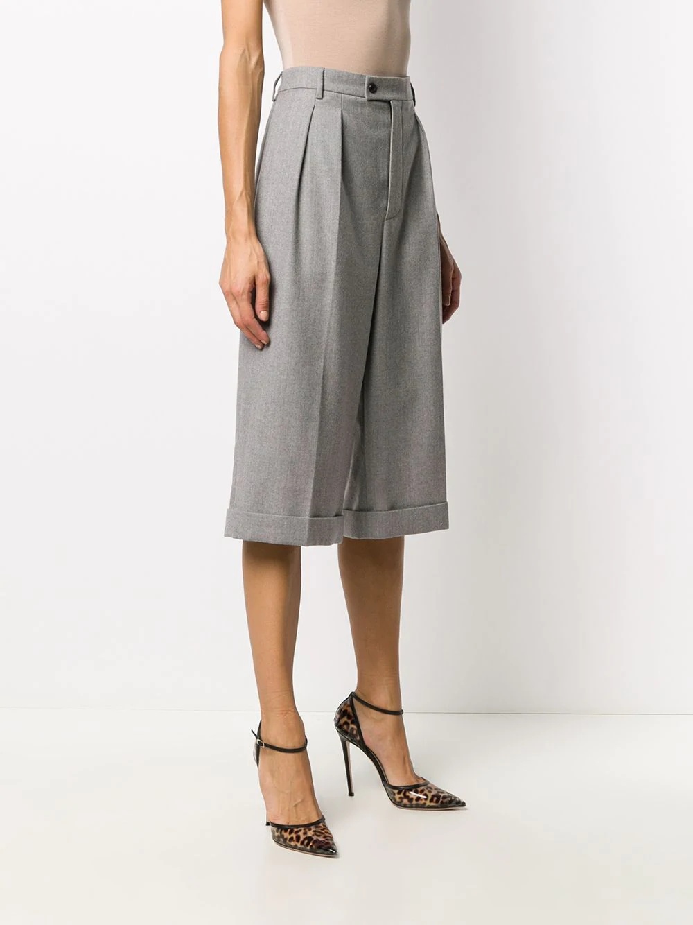 high-waisted wool culottes - 3