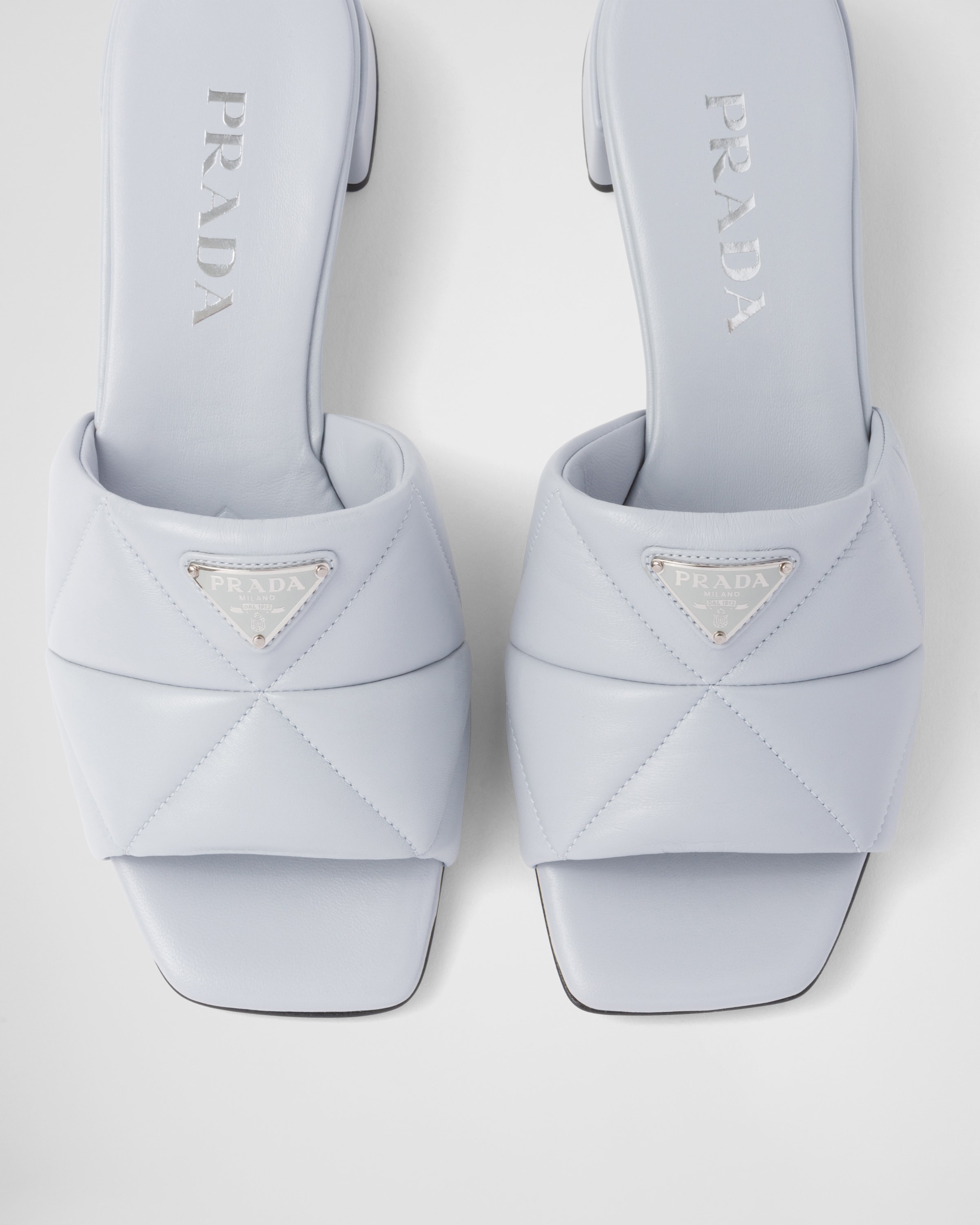 Quilted nappa leather slides - 6