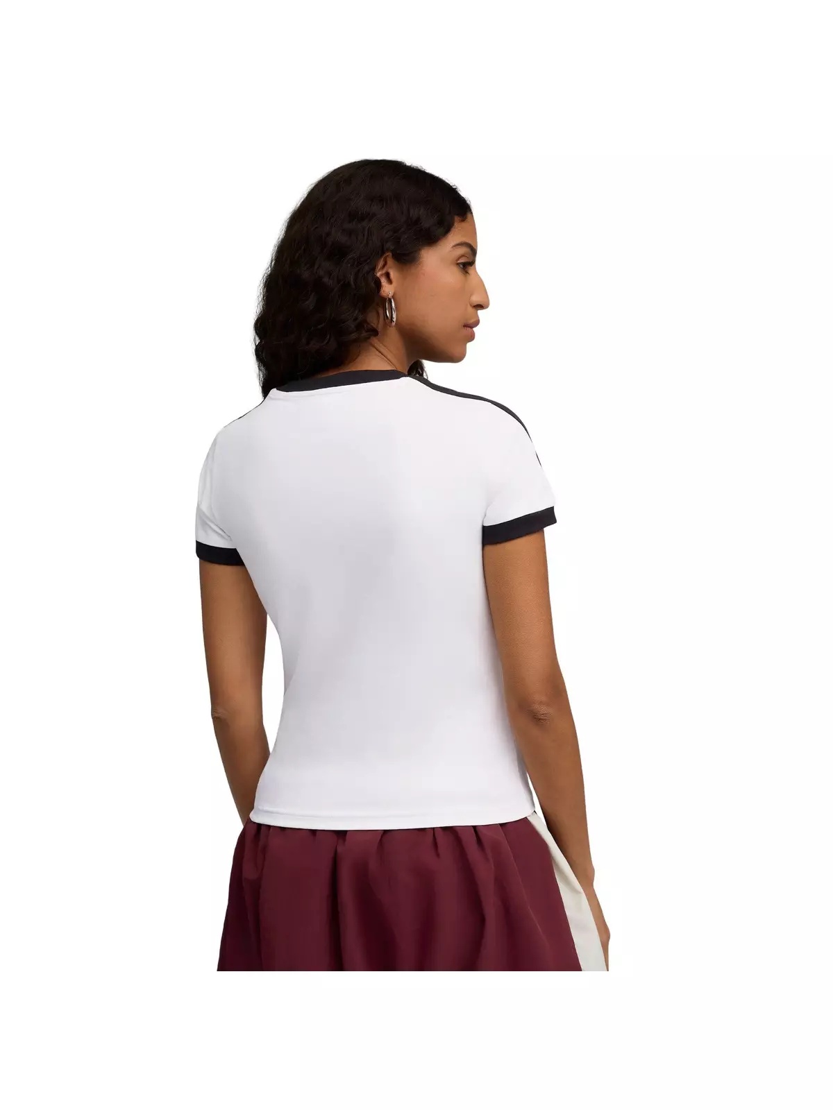 PUMA Women's T7 Slim Tee -White - 2