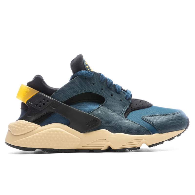 NIKE AIR HUARACHE PRM - BLACK/UNIVERSITY GOLD/ARMORY NAVY - 1