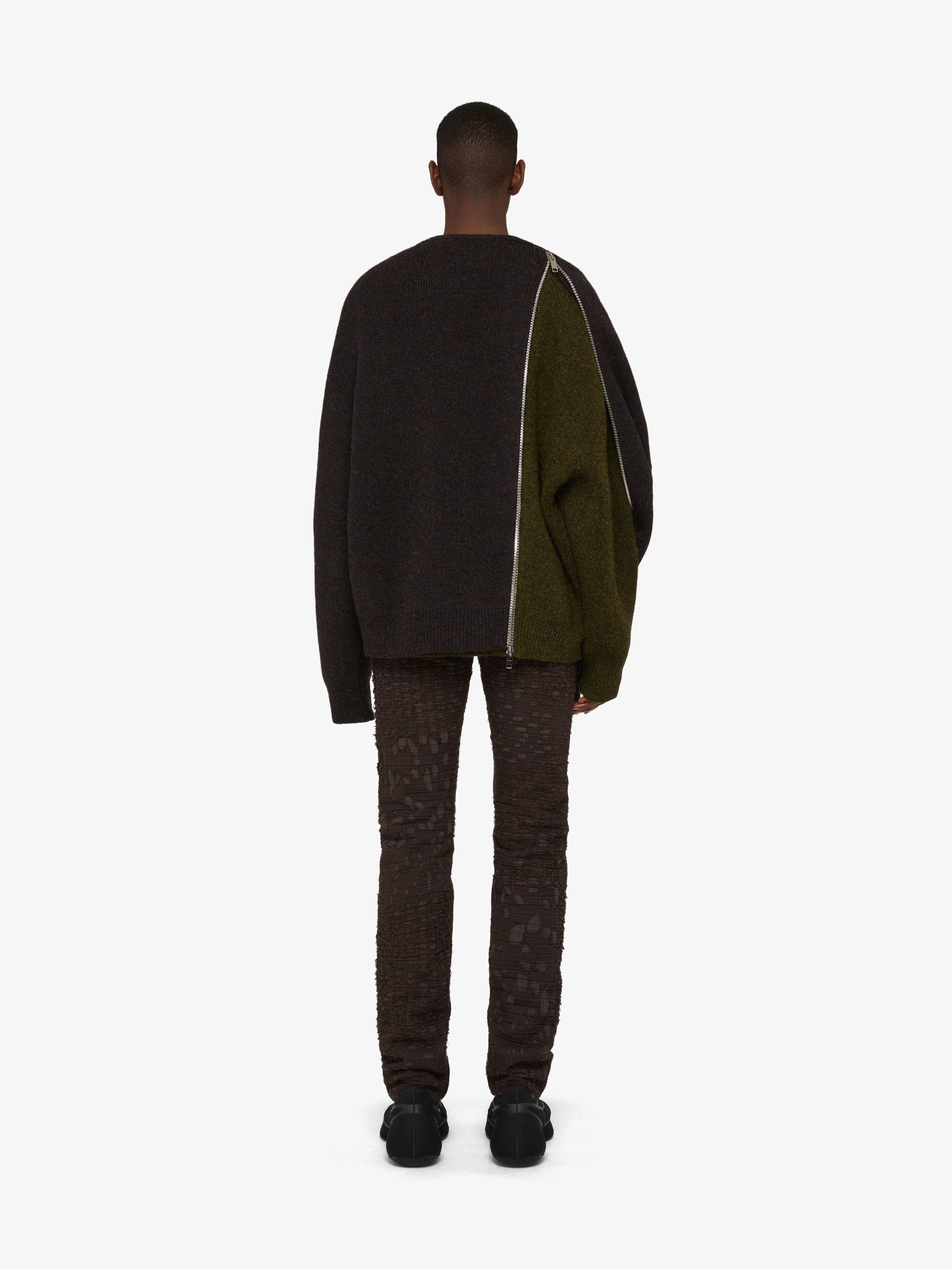 CARDIGAN IN WOOL WITH 4G ZIP - 4