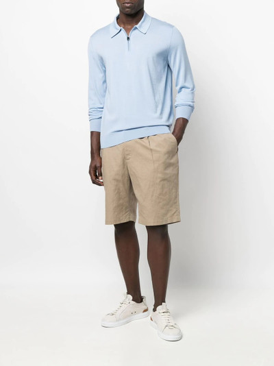 Brioni wool polo sweatshirt outlook