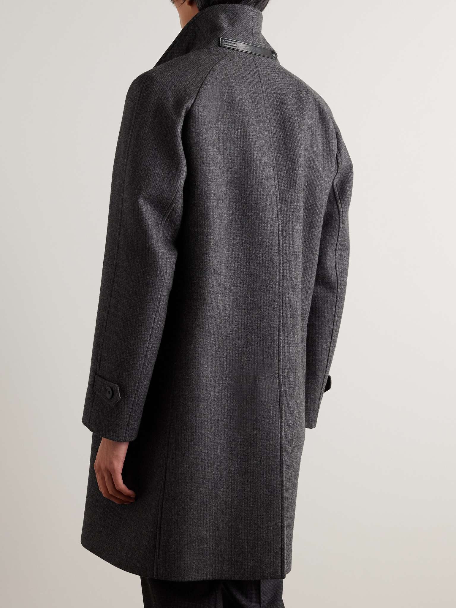 Checked Virgin Wool and Cashmere-Blend Coat - 4