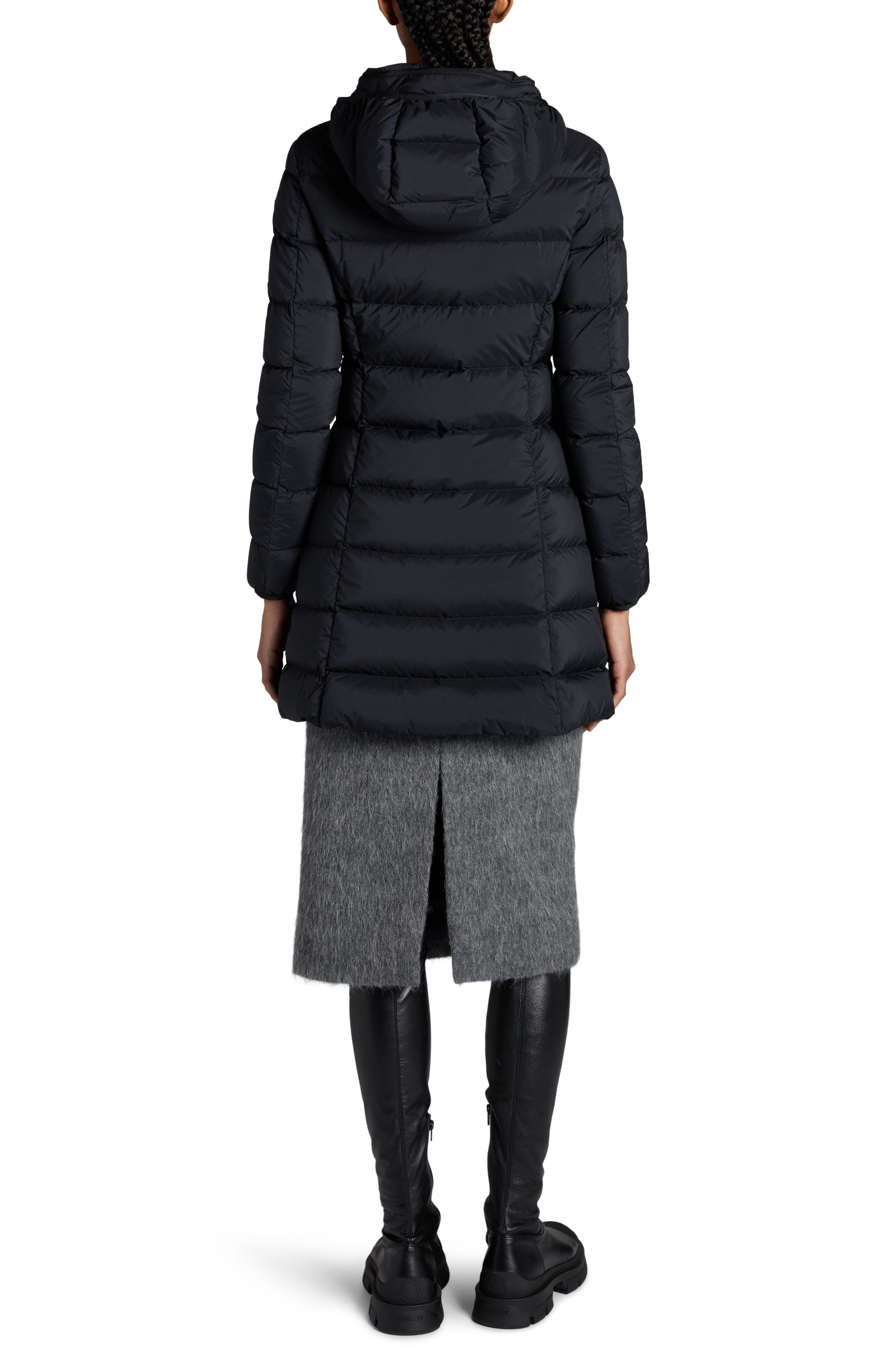 Moncler Gie Water Resistant Down Long Coat in Black at Nordstrom - 3