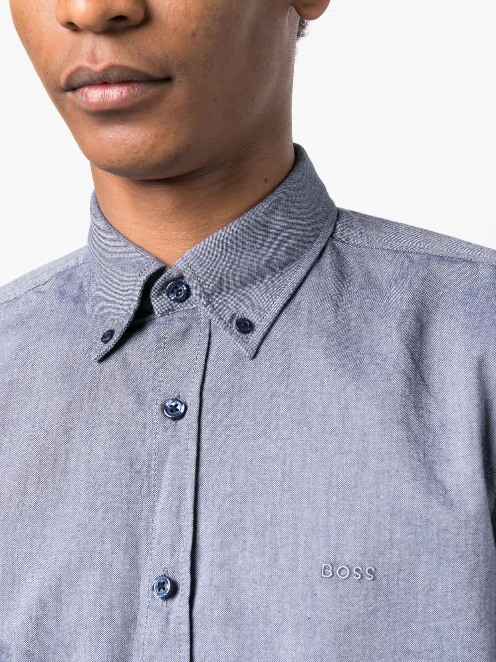 embroidered-logo detail shirt - 5