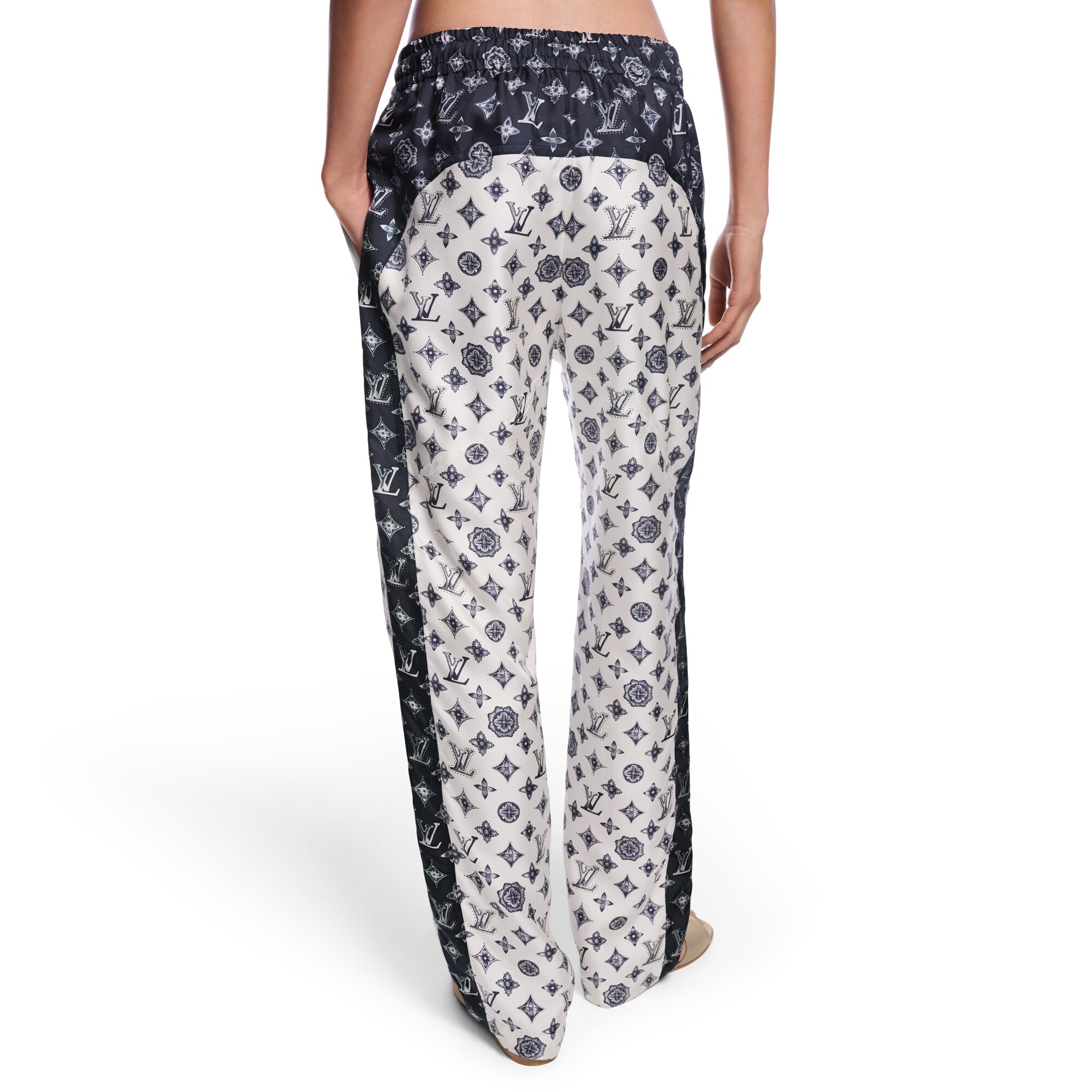 Monogram Silk Jogging Pants - 7