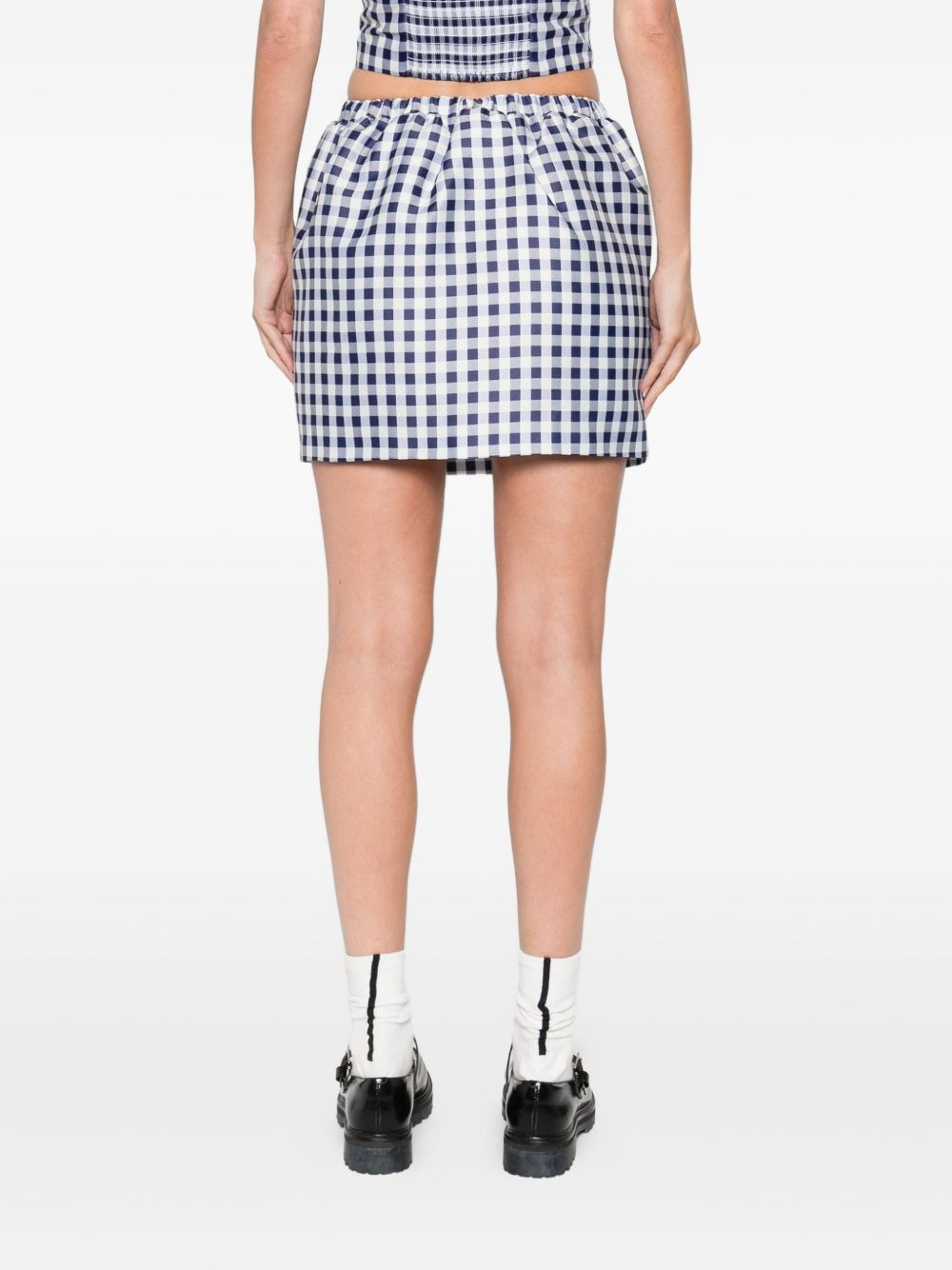gingham pleated skirt - 4