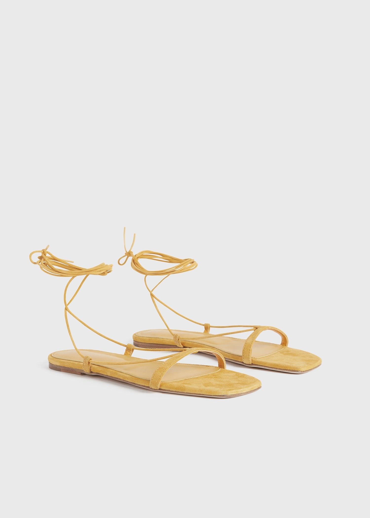 The Suede Tie Sandal cornsilk - 7