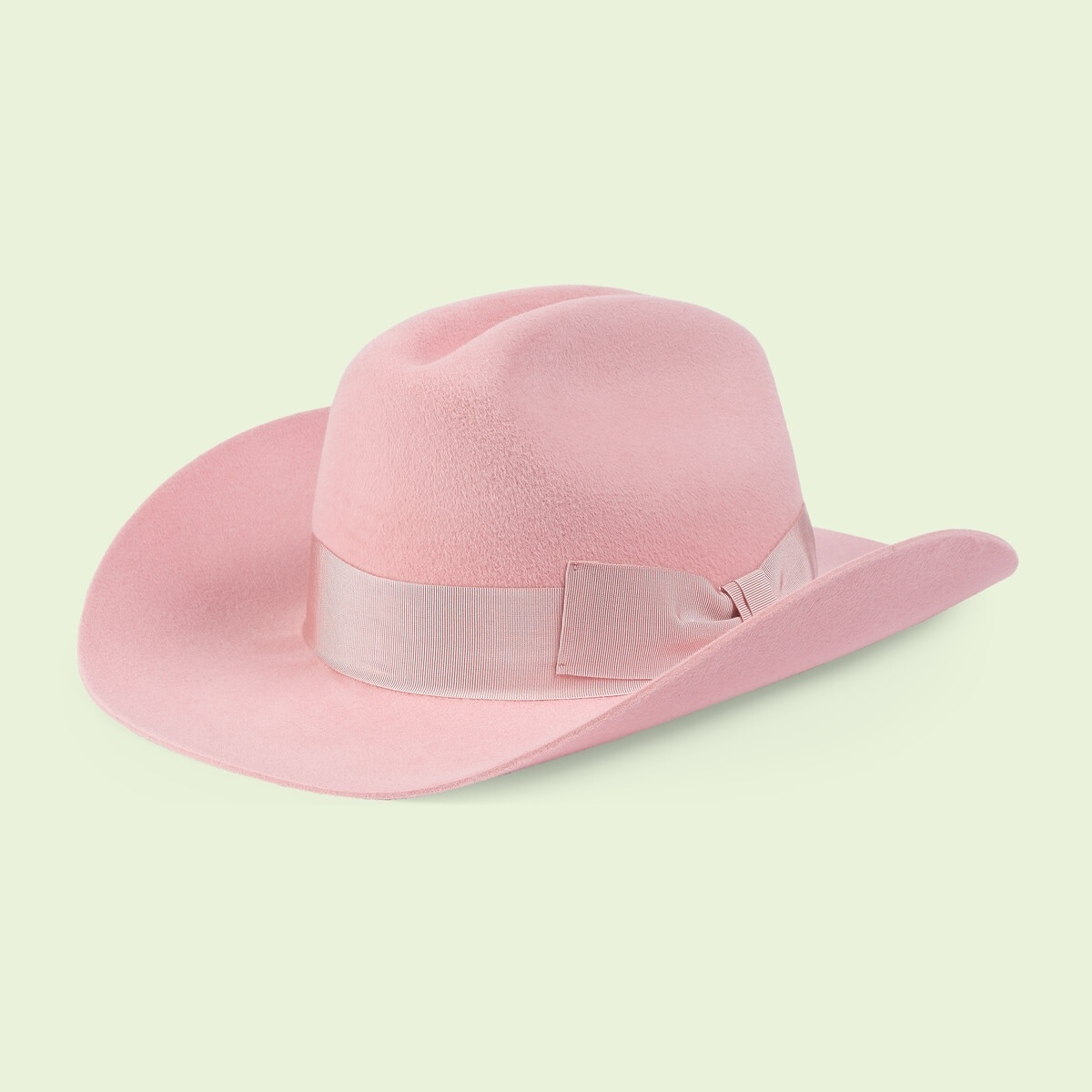 Wide-brimmed felt fedora with Double G - 4