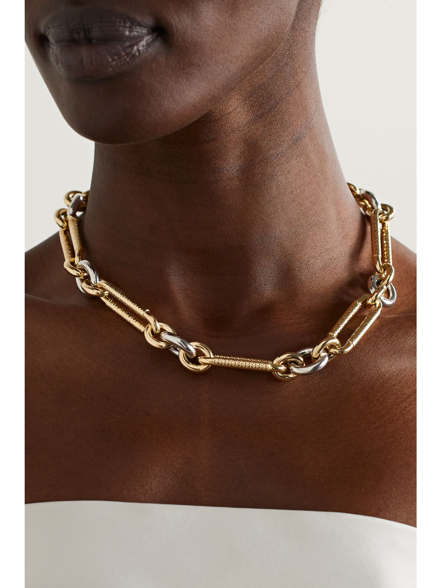 Medium 14-karat yellow and white gold necklace Gold - 2