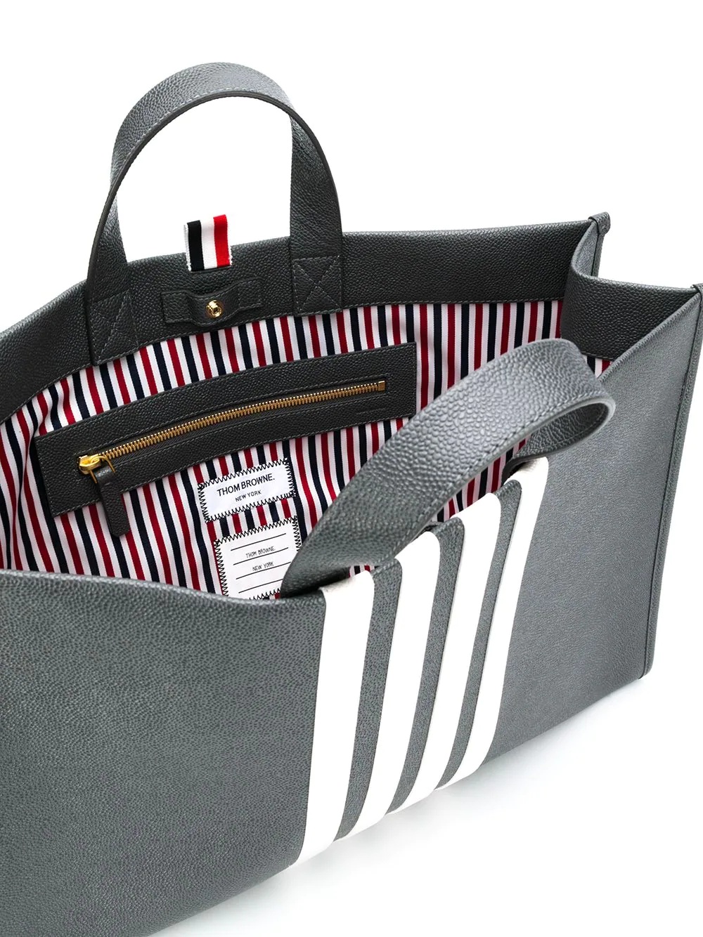 vertical stripe tote bag - 5