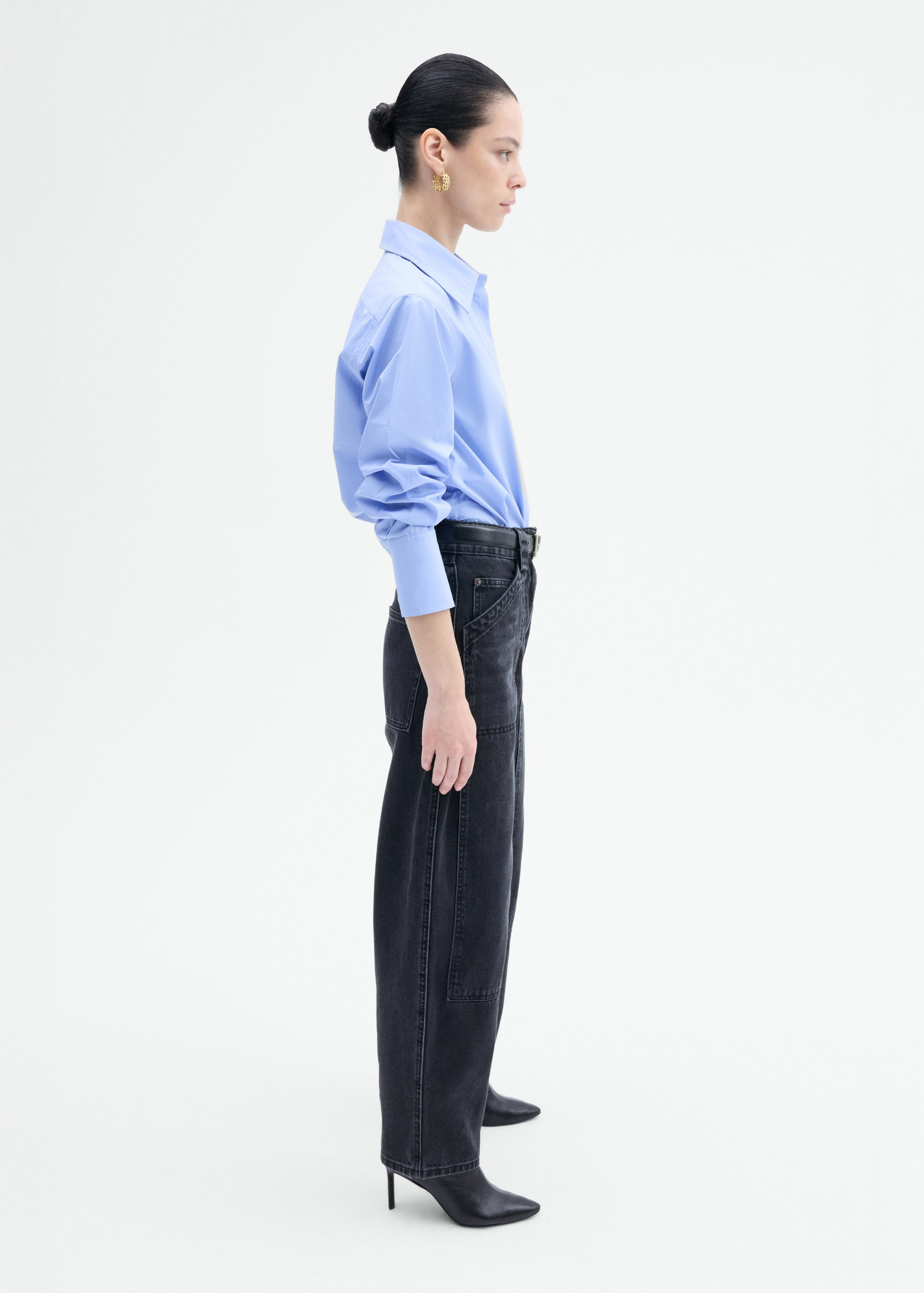 Fitted Shirt in Cotton Poplin - 4
