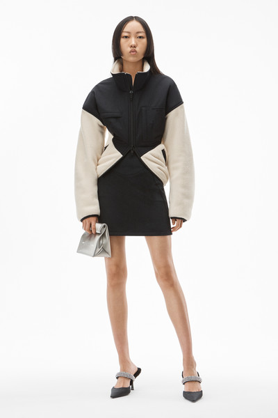 Alexander Wang SCULPTED MINI SKIRT IN STRETCH VELOUR outlook