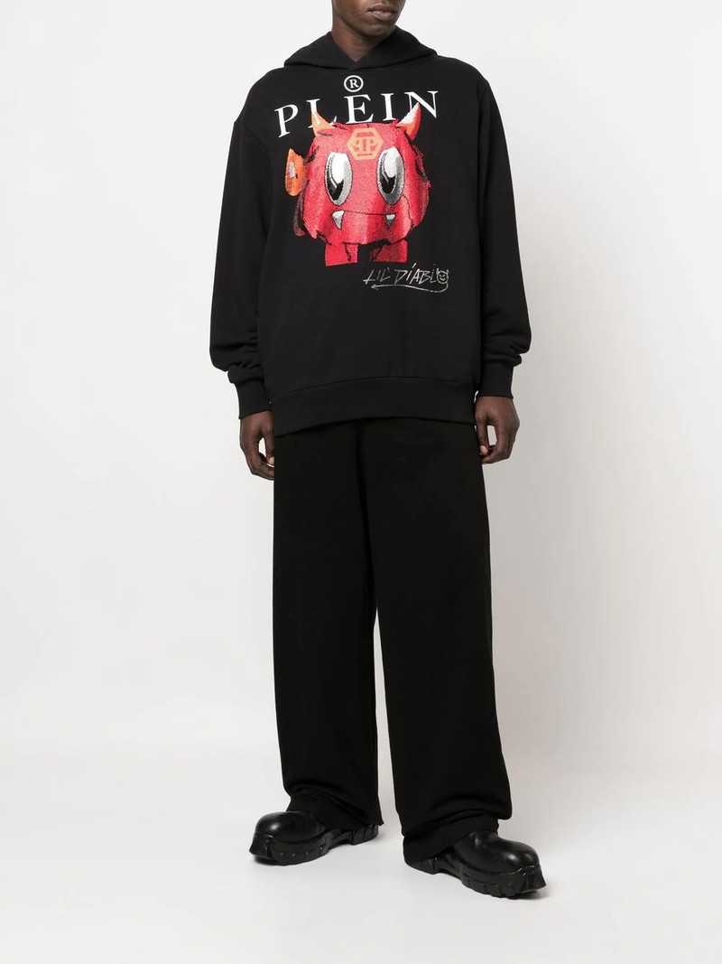 PHILIPP PLEIN Monsters print logo hoodie outlook
