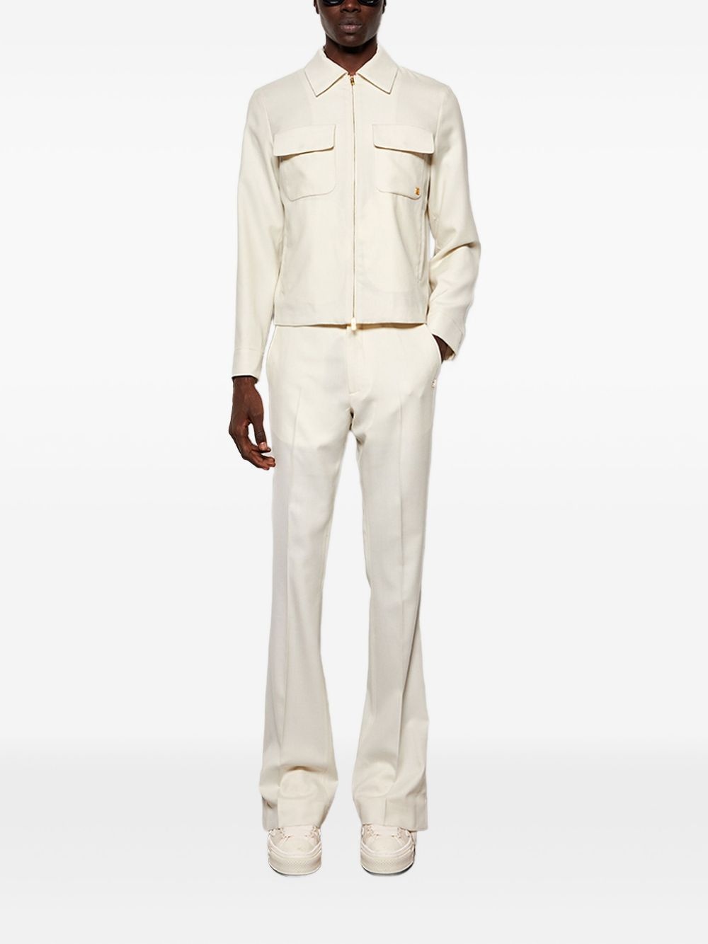 flap-pocket zip-front jacket - 2