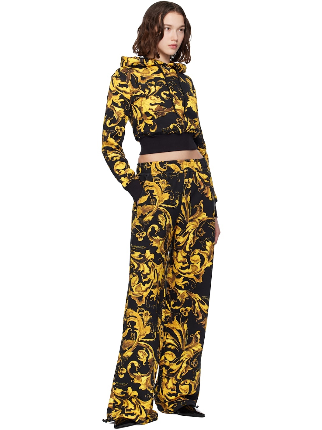 Black & Gold Barocco Hoodie - 4