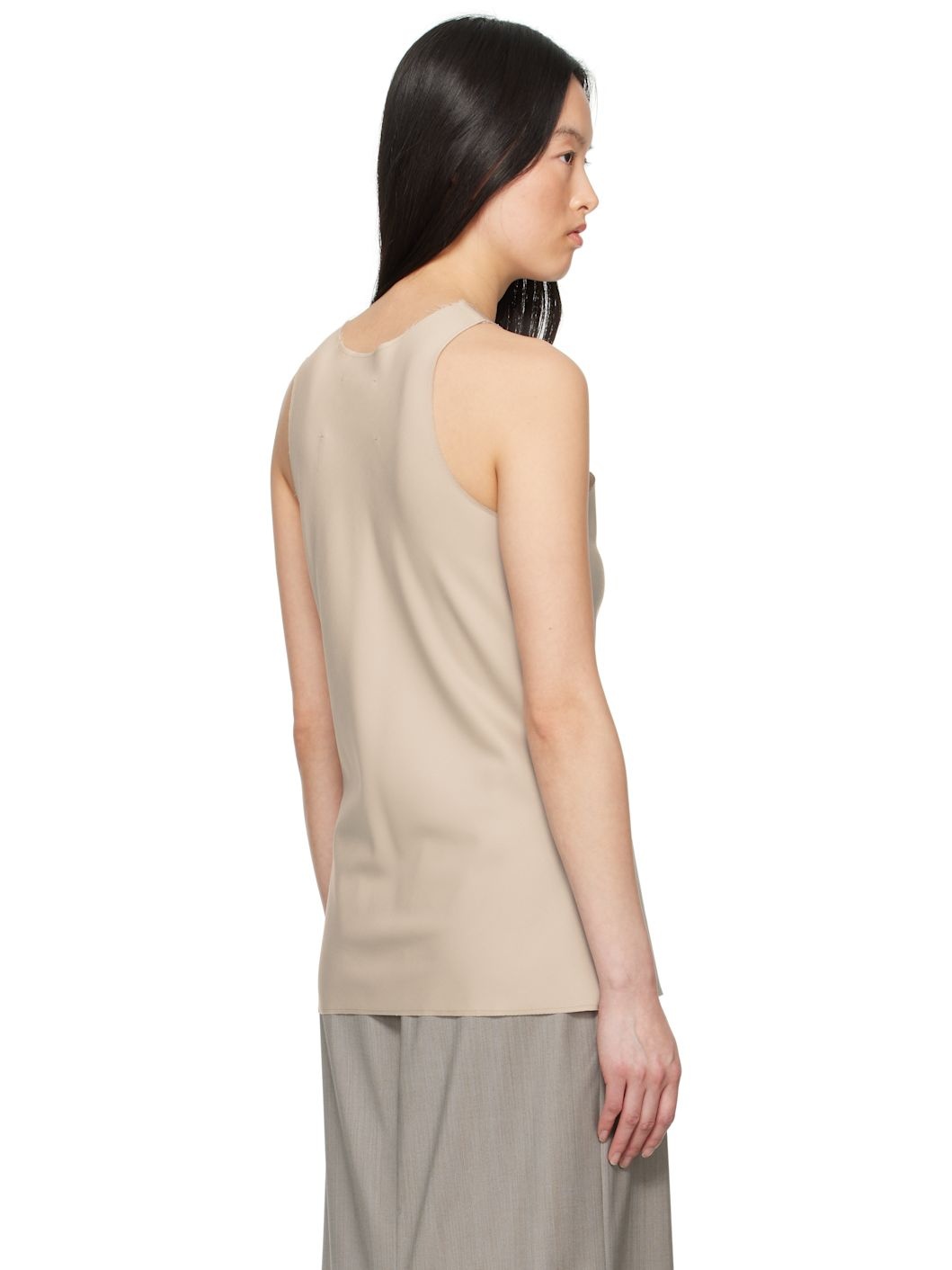 Beige No.73 Summer Wool Tank Top - 3