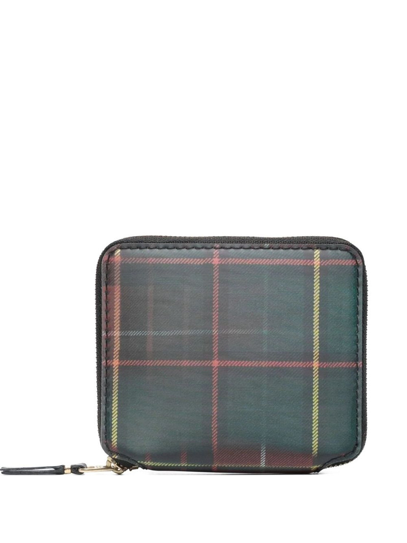 Lenticular Tartan zipped wallet 1