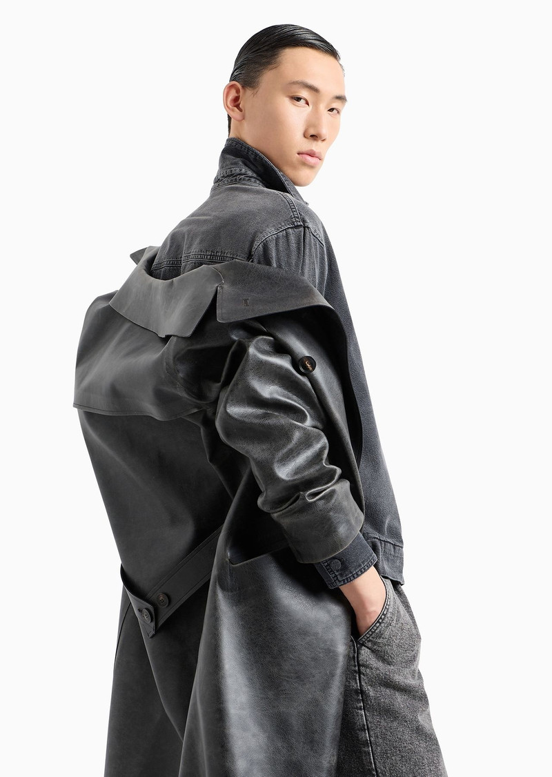 Garment-treated denim shirt jacket 5