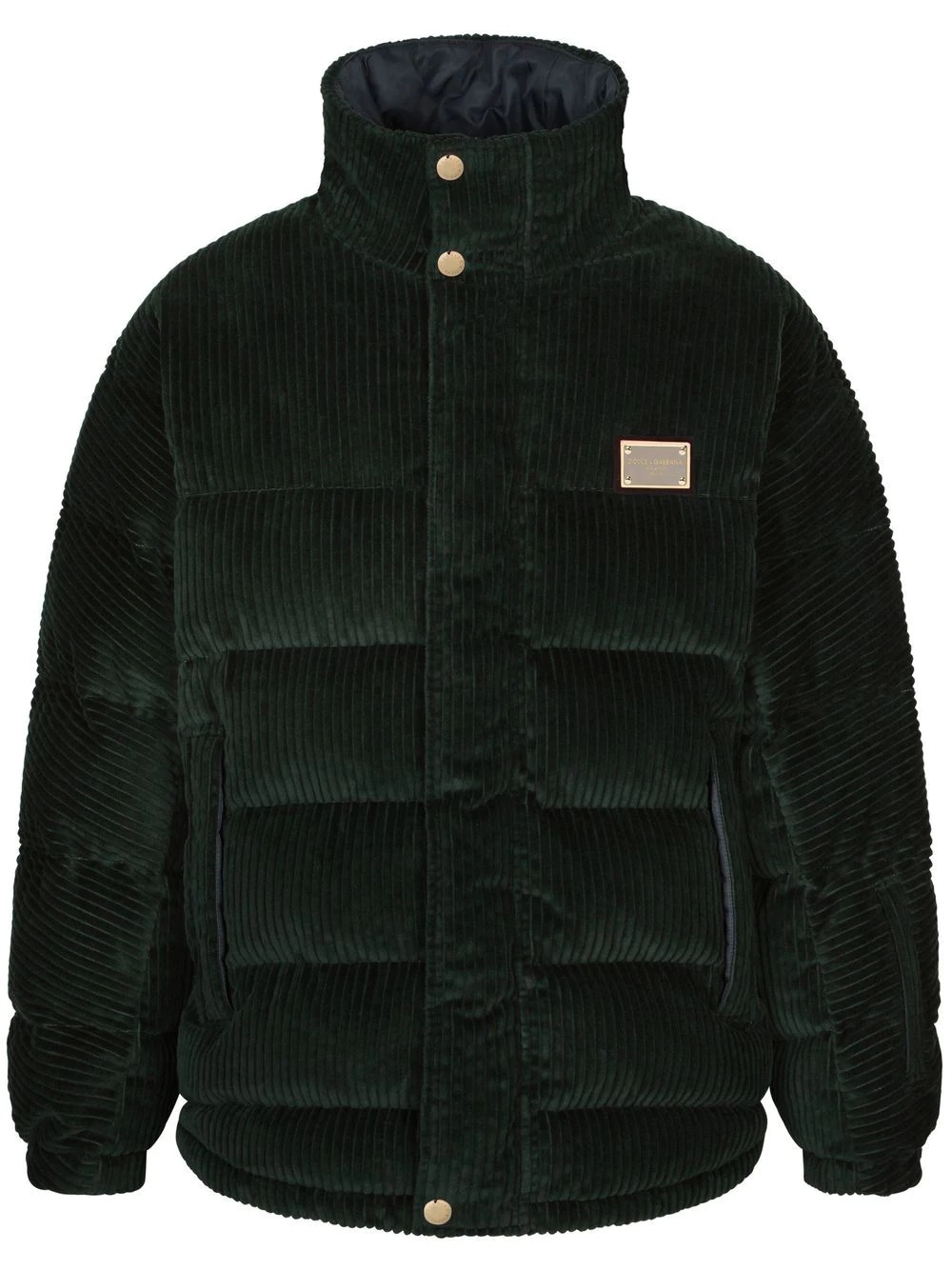 reversible velvet padded jacket - 1