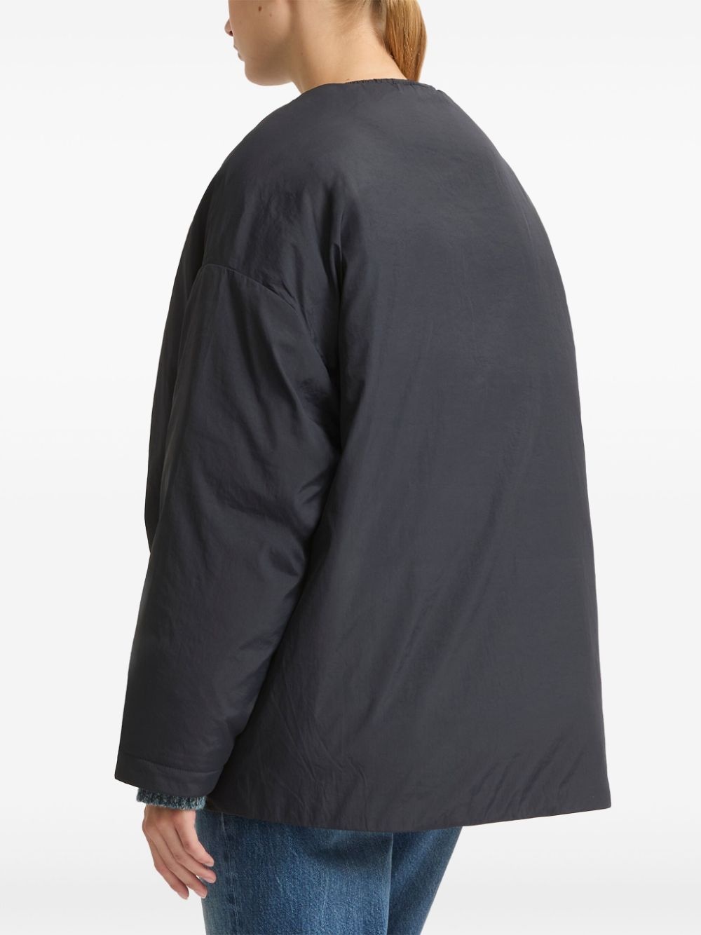 drawstring-neck down jacket - 4