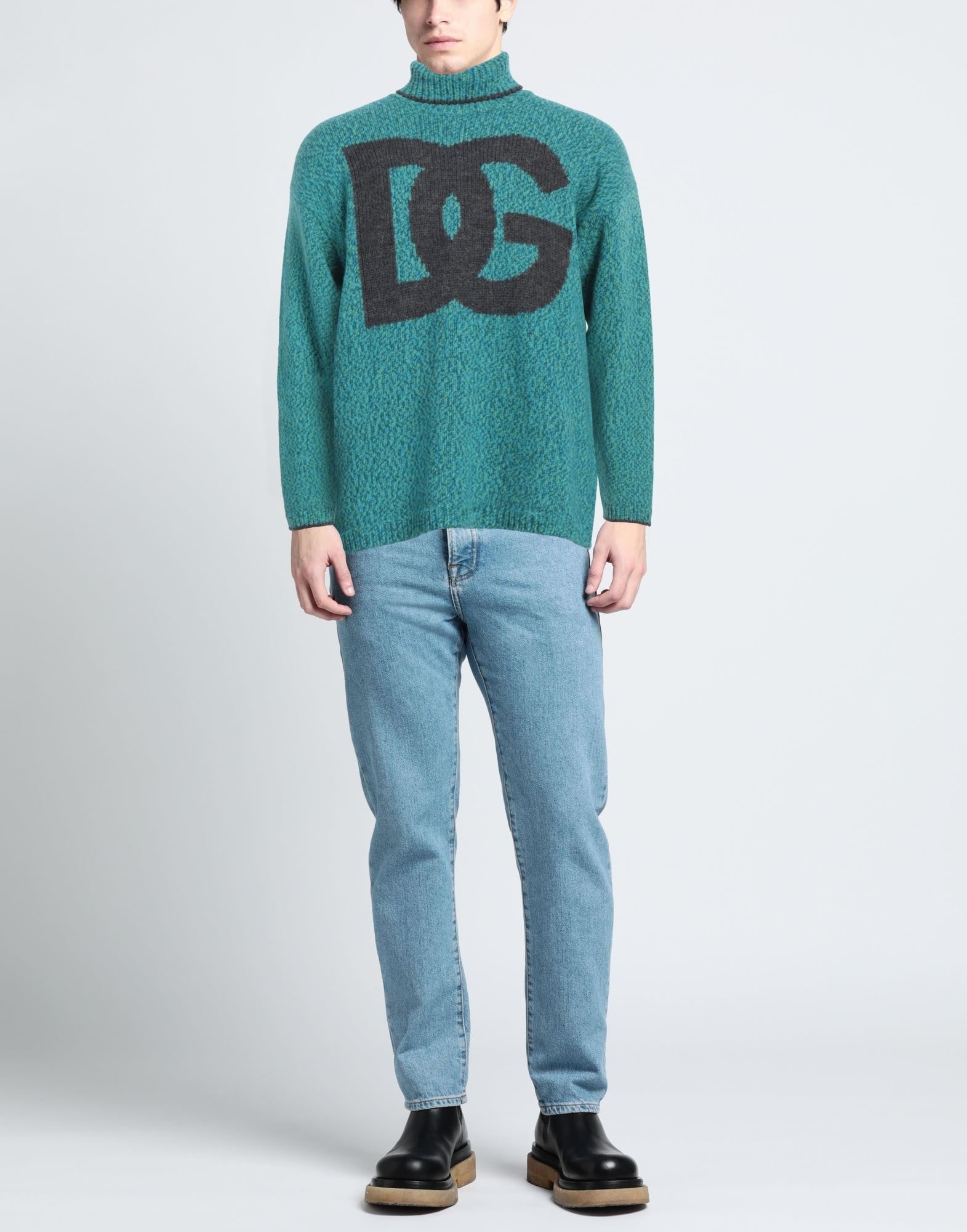 Turquoise Men's Turtleneck - 2