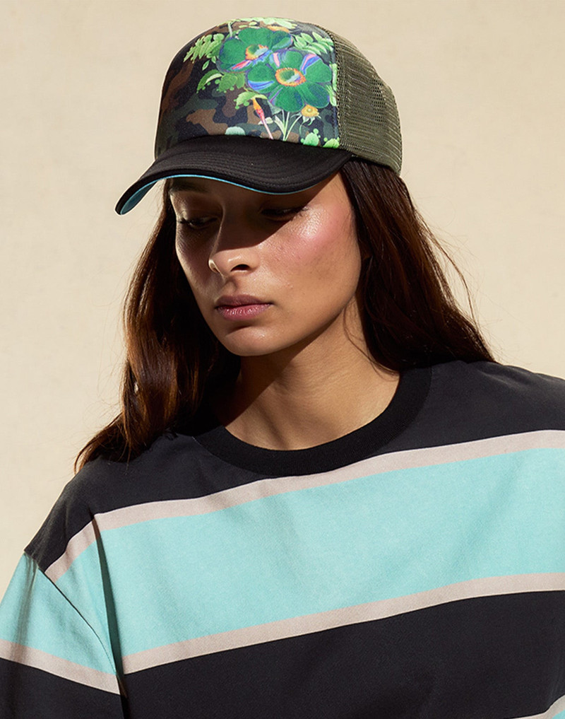 CYNTHIA ROWLEY Camo Trucker Hat outlook