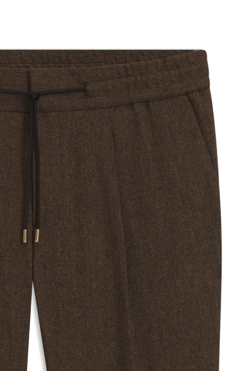 SLIM-FIT TROUSERS IN HERRINGBONE CLOTH 6