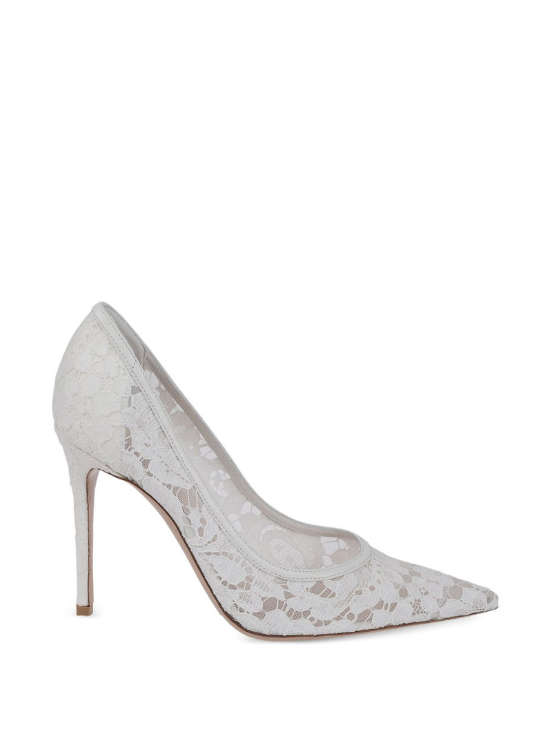 Claudia floral-lace pointed-toe heeled pumps 1