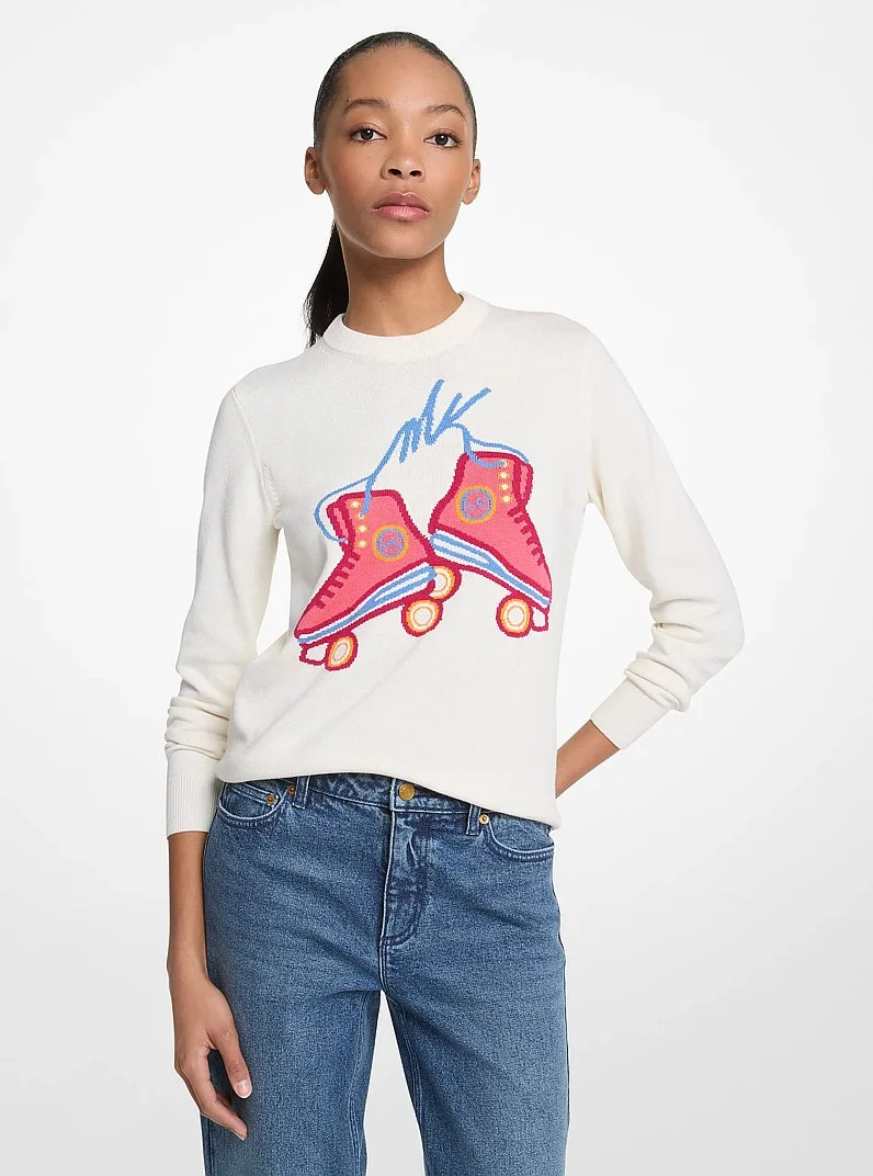 Graphic Knit Sweater - 1