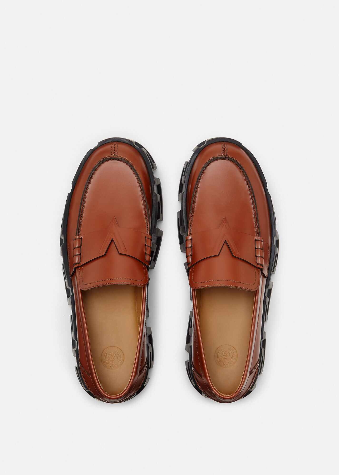 Greca Labyrinth Leather Loafers - 5