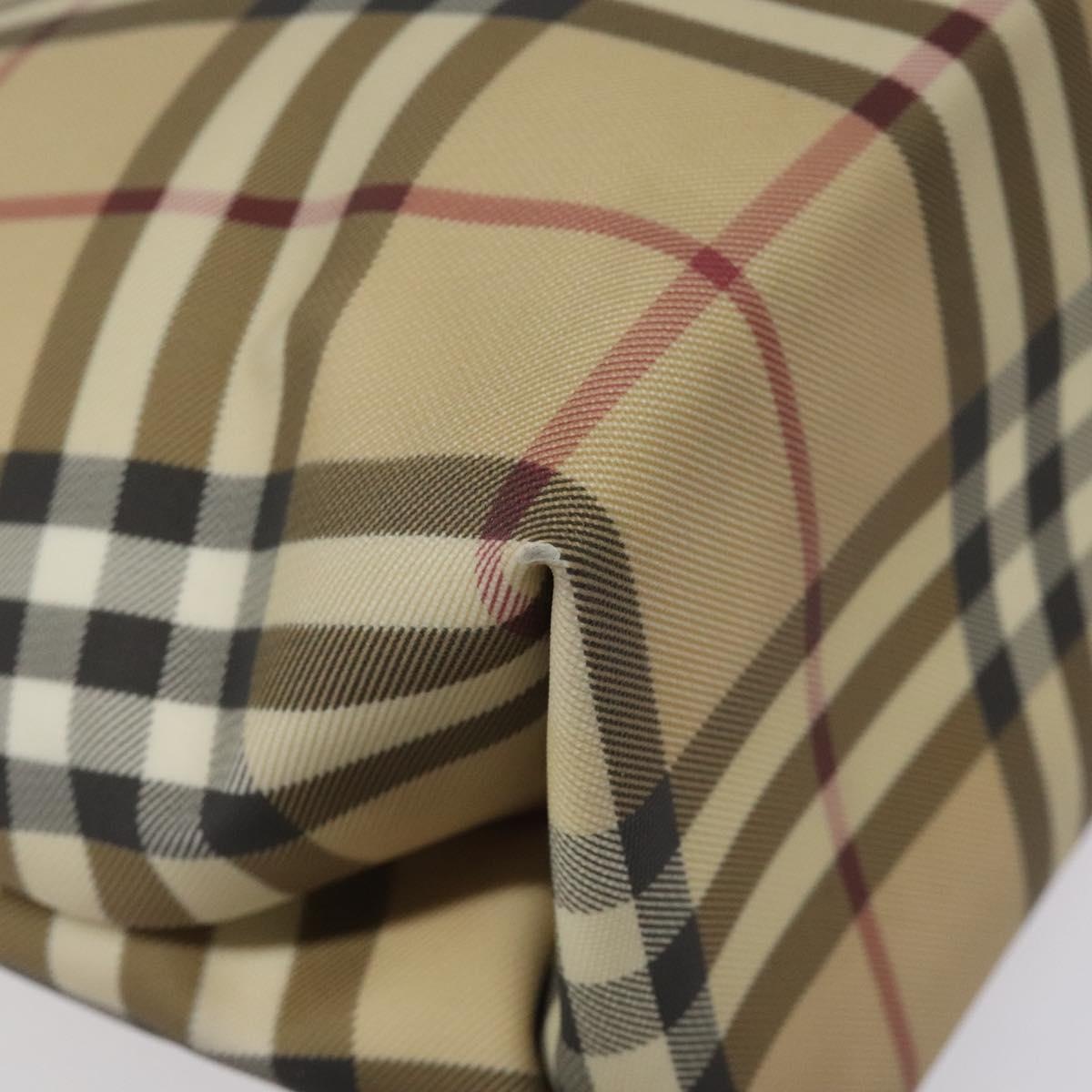 Burberry Nova Check Hand Bag Pvc Beige Silver - 14