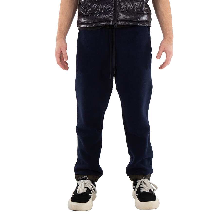 Moncler Grenoble Fleece Track Pants In Dark Navy - 1