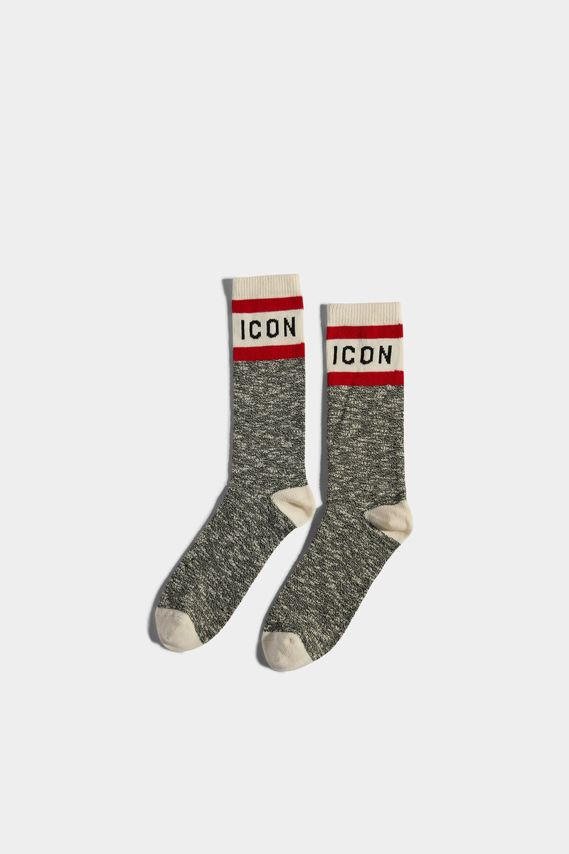 DSQUARED2 BLACK MOULINE MID-CREW SOCKS outlook