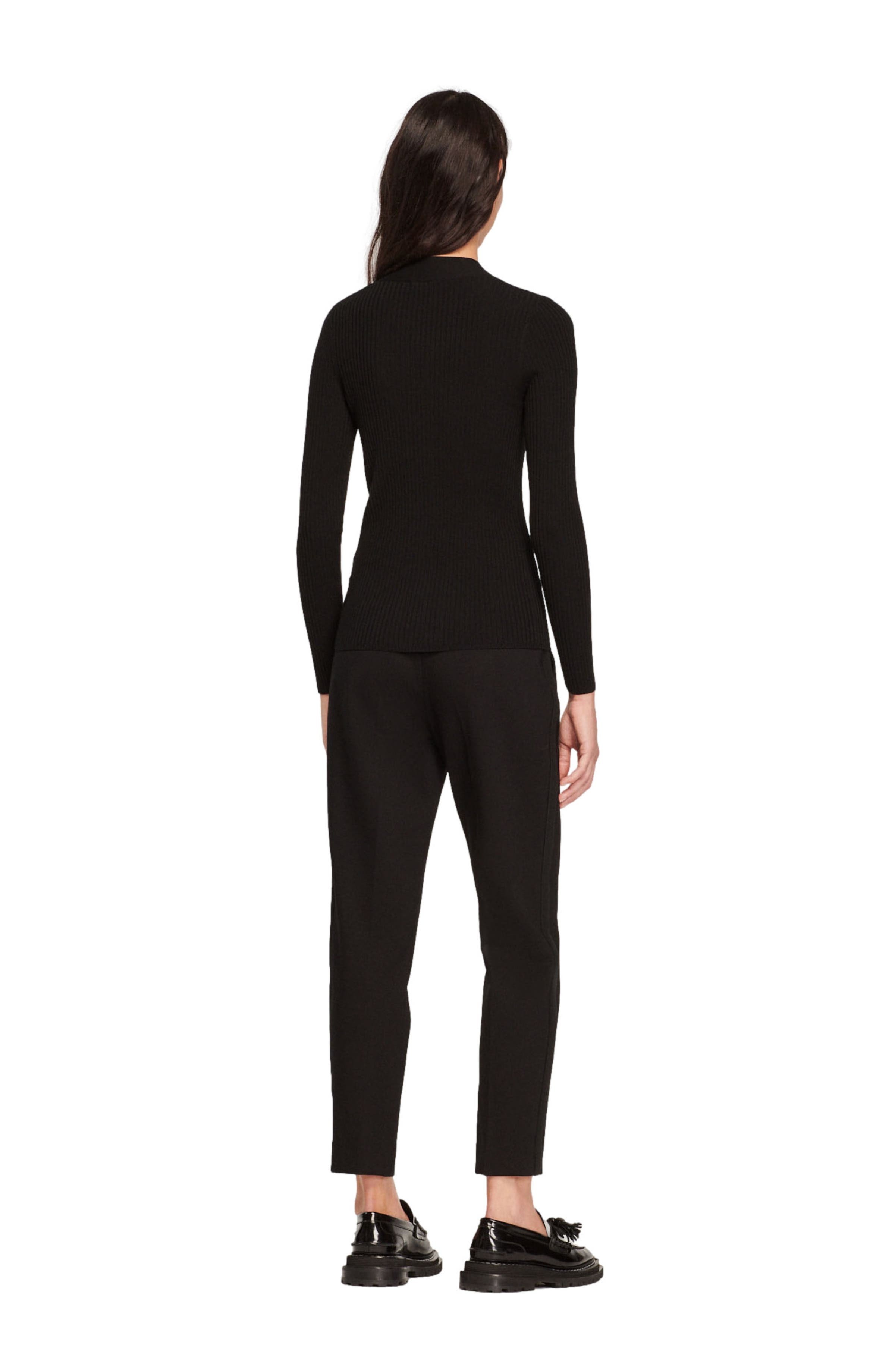 SANDRO Cardigan in certified viscose in Black at Nordstrom - 2