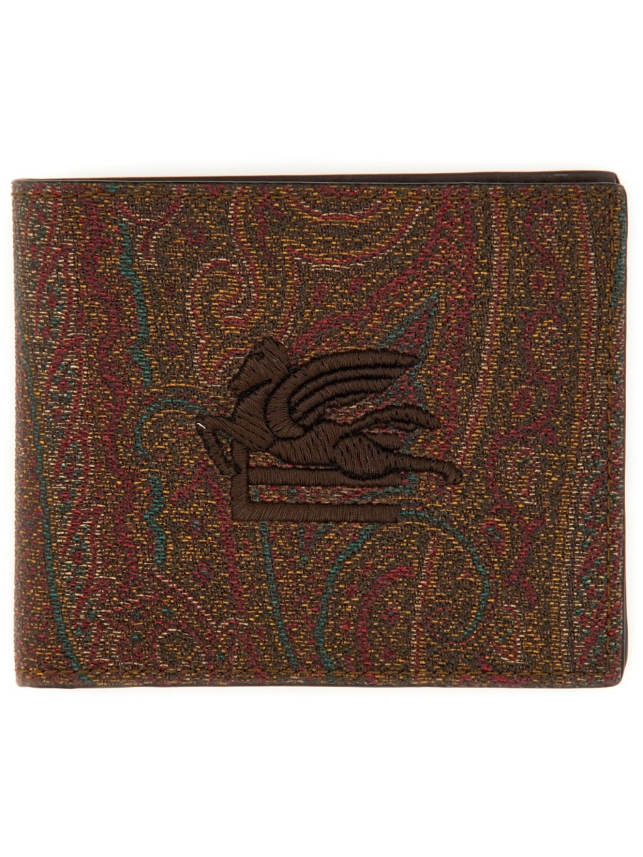 PAISLEY PRINT COATED CANVAS WALLET - 1
