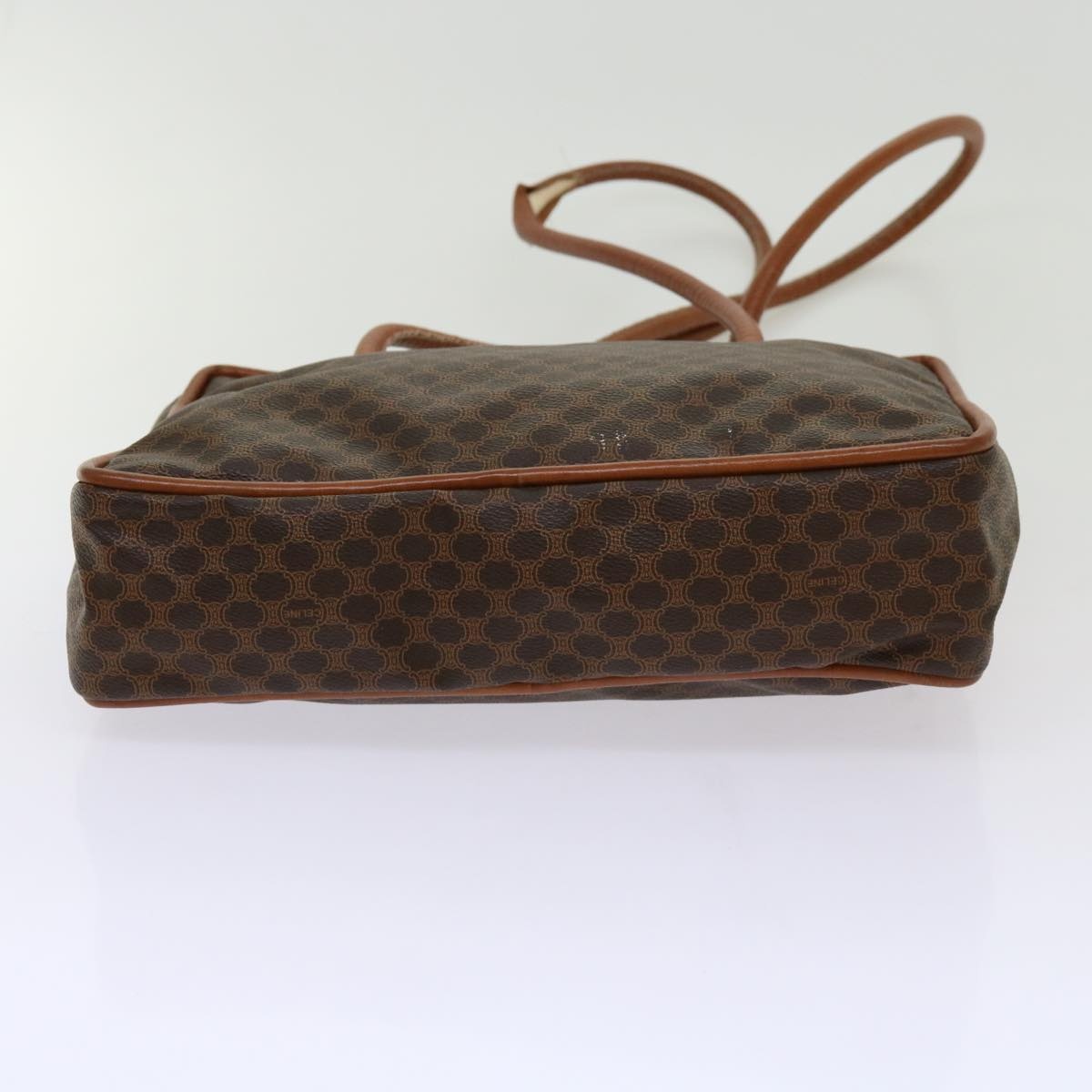 CELINE Macadam Canvas Shoulder Bag Pvc Brown - 5