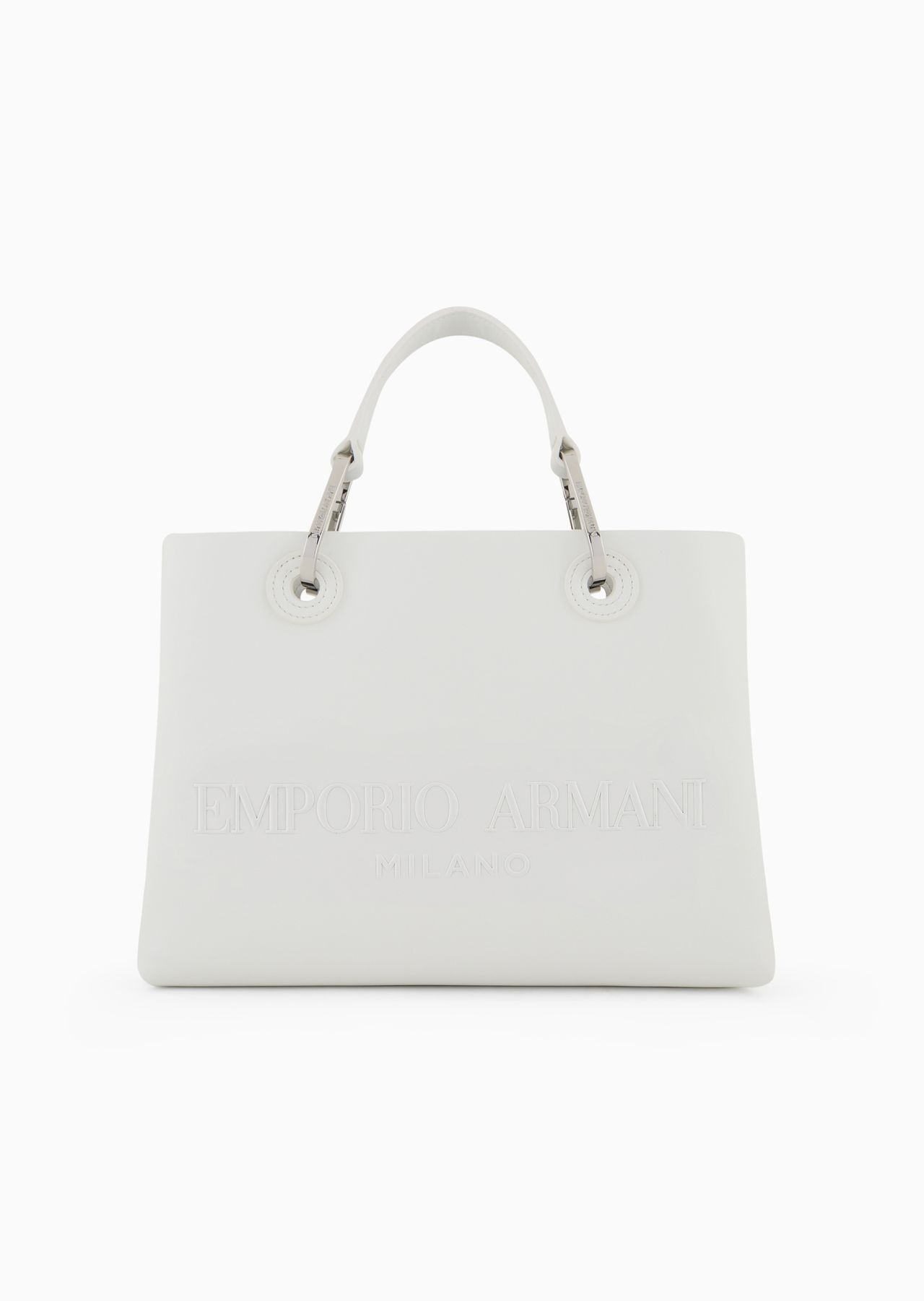 Small MyEA shopper bag with oversized embossed logo - 1