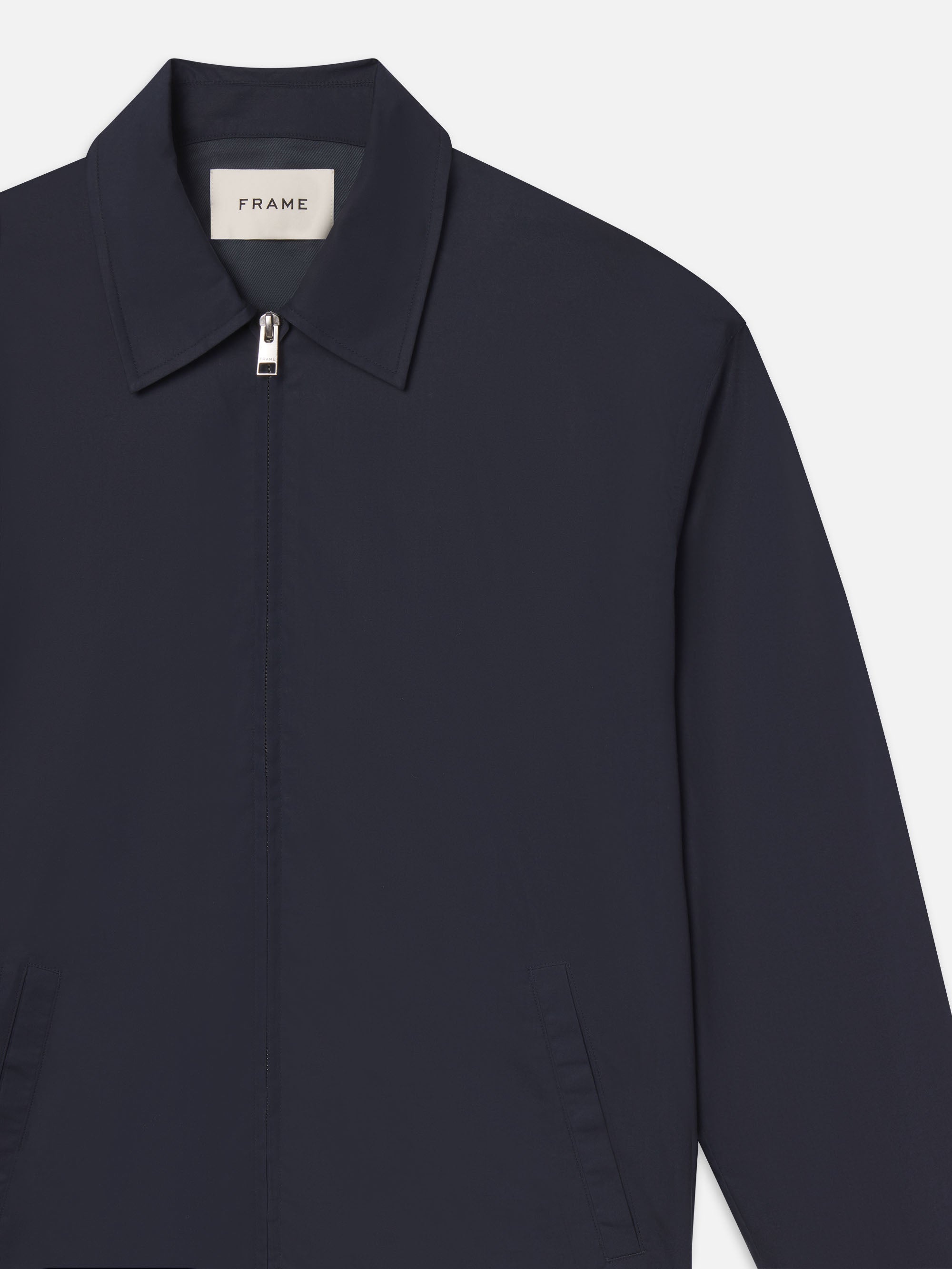 Poplin Cotton Jacket in Dark Navy - 3