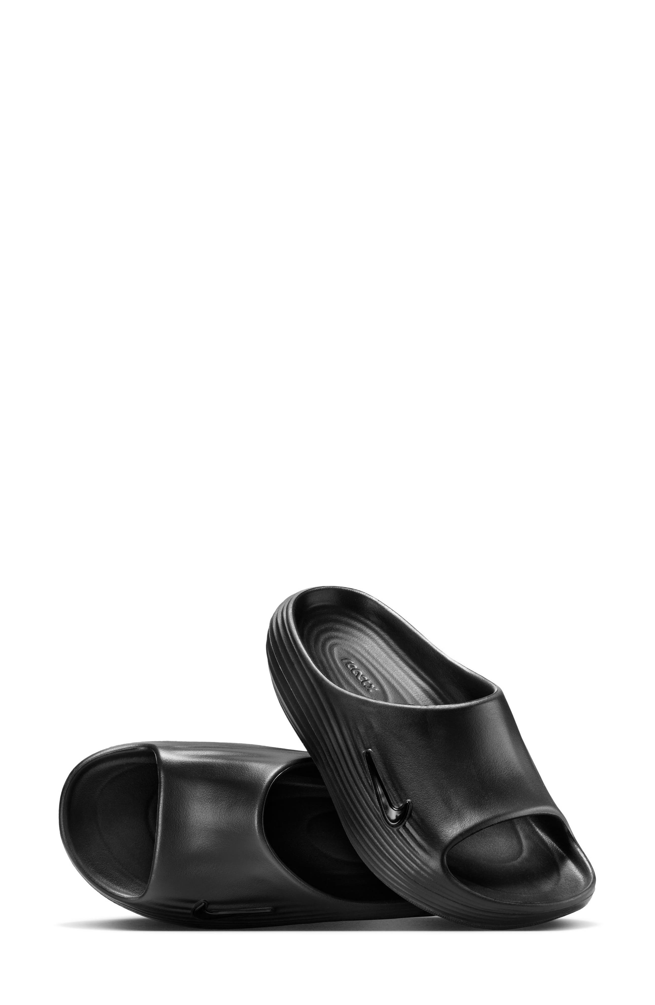 Nike ReactX Rejuven8 Slide in Black/Black/Black at Nordstrom - 3