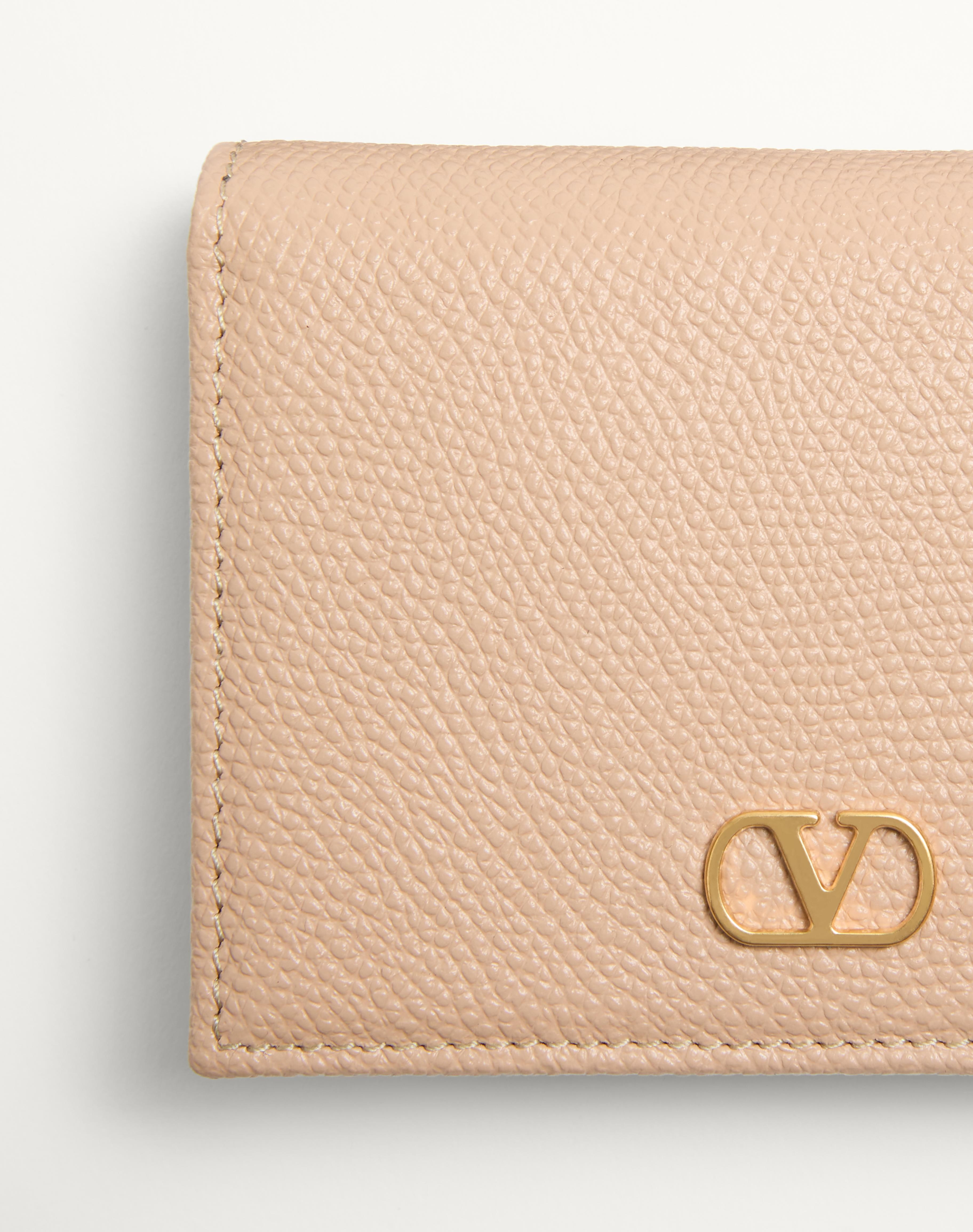 VLOGO SIGNATURE GRAINY CALFSKIN WALLET - 2